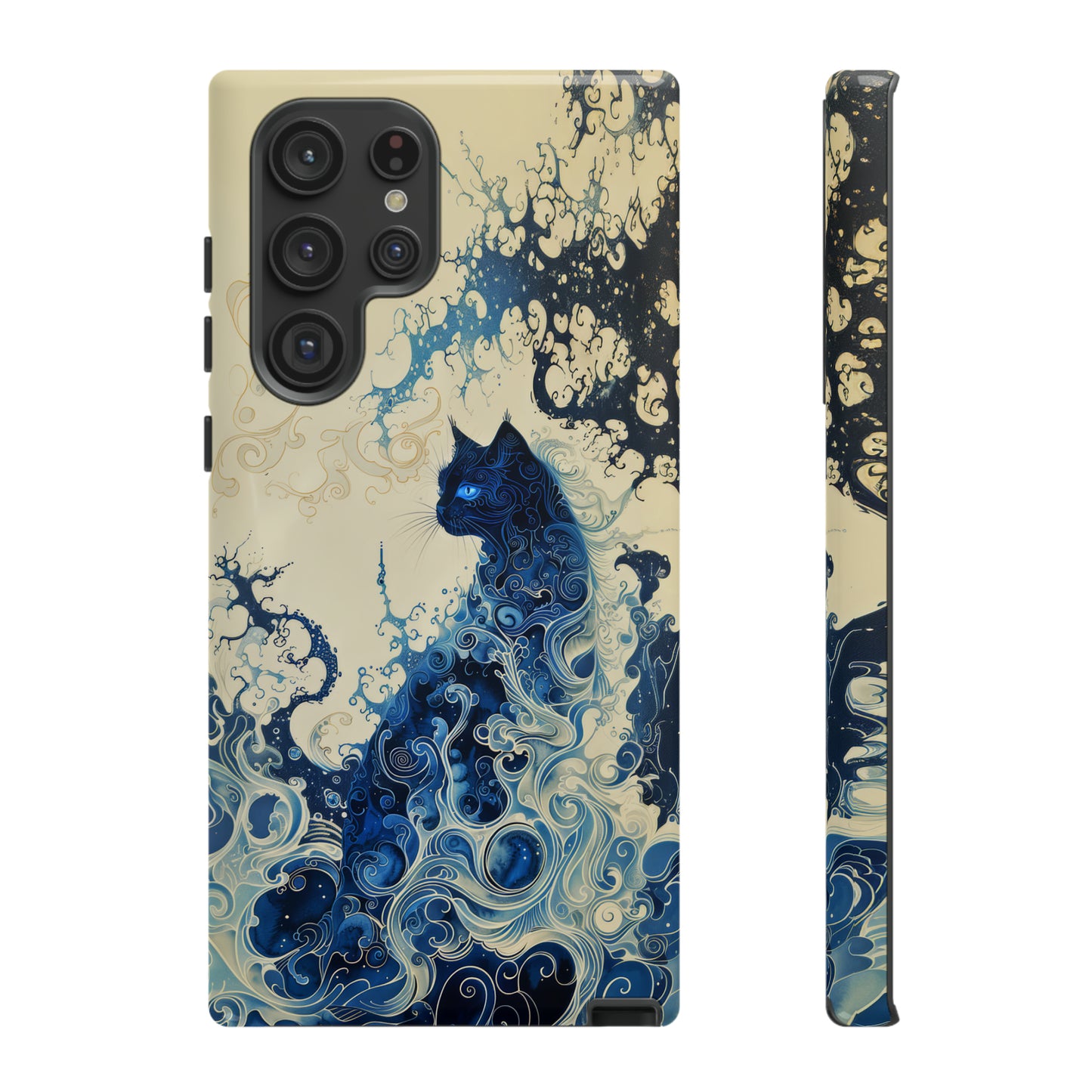 Black cat in smokeTough Cases