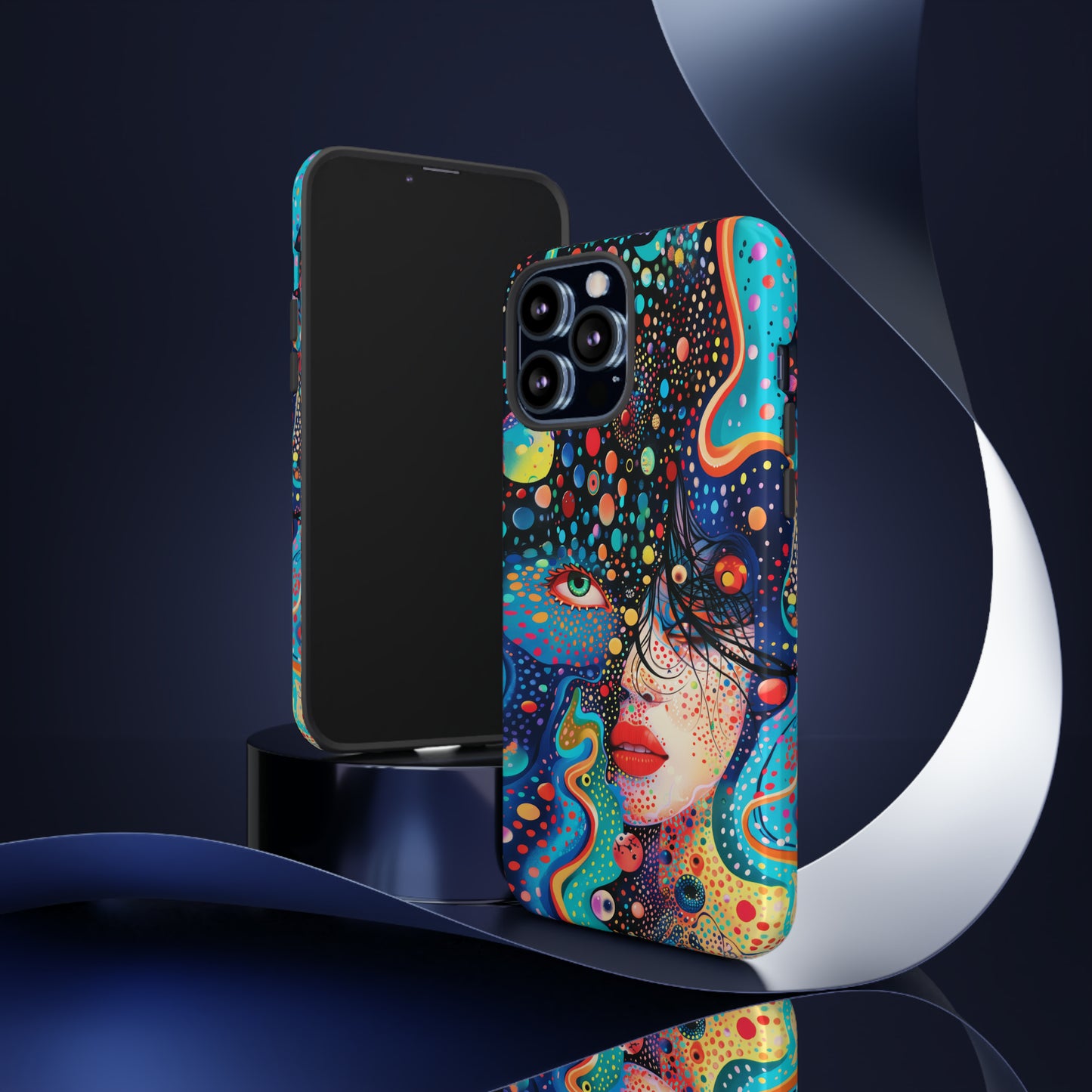 Phone Case, dream in color, Artistic design, Tough Case, Colorful whimsical flower design, iPhone 15, 14, 13, 12, 11, Samsung, Pixel