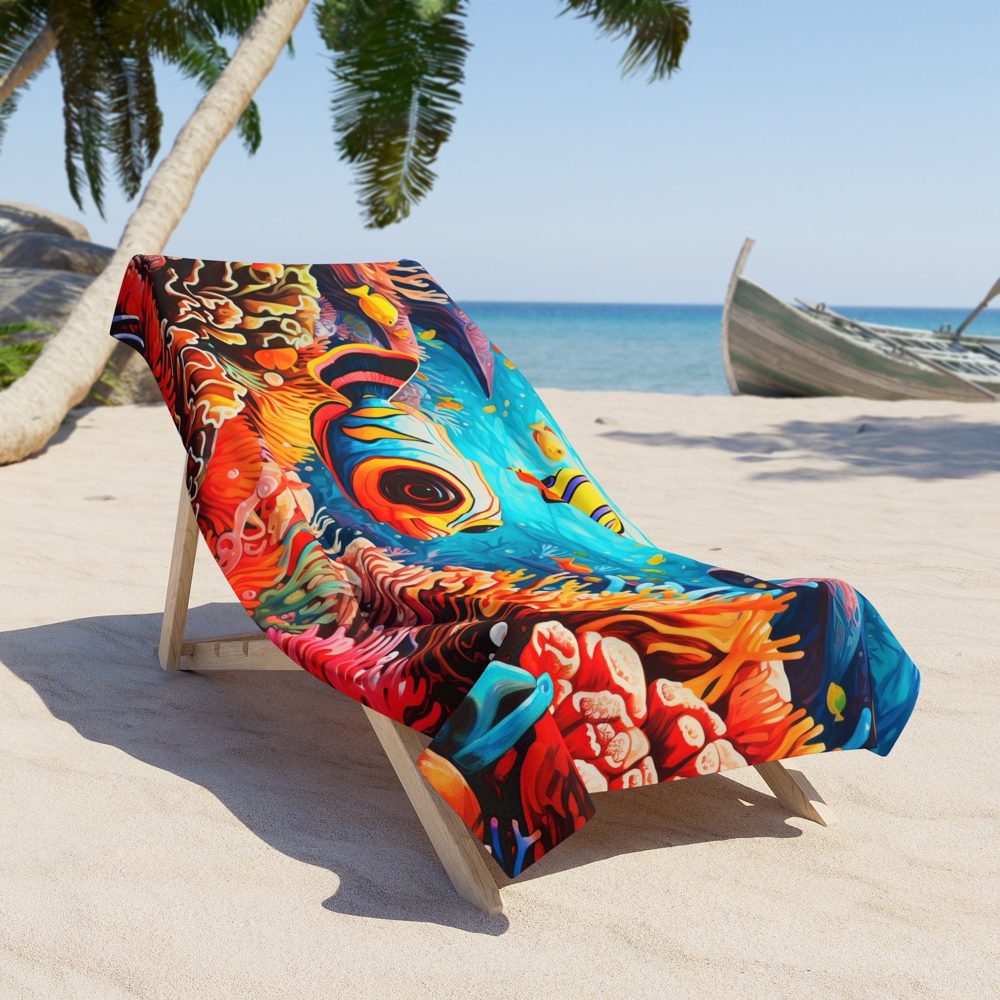 Reef fish Beach Towel