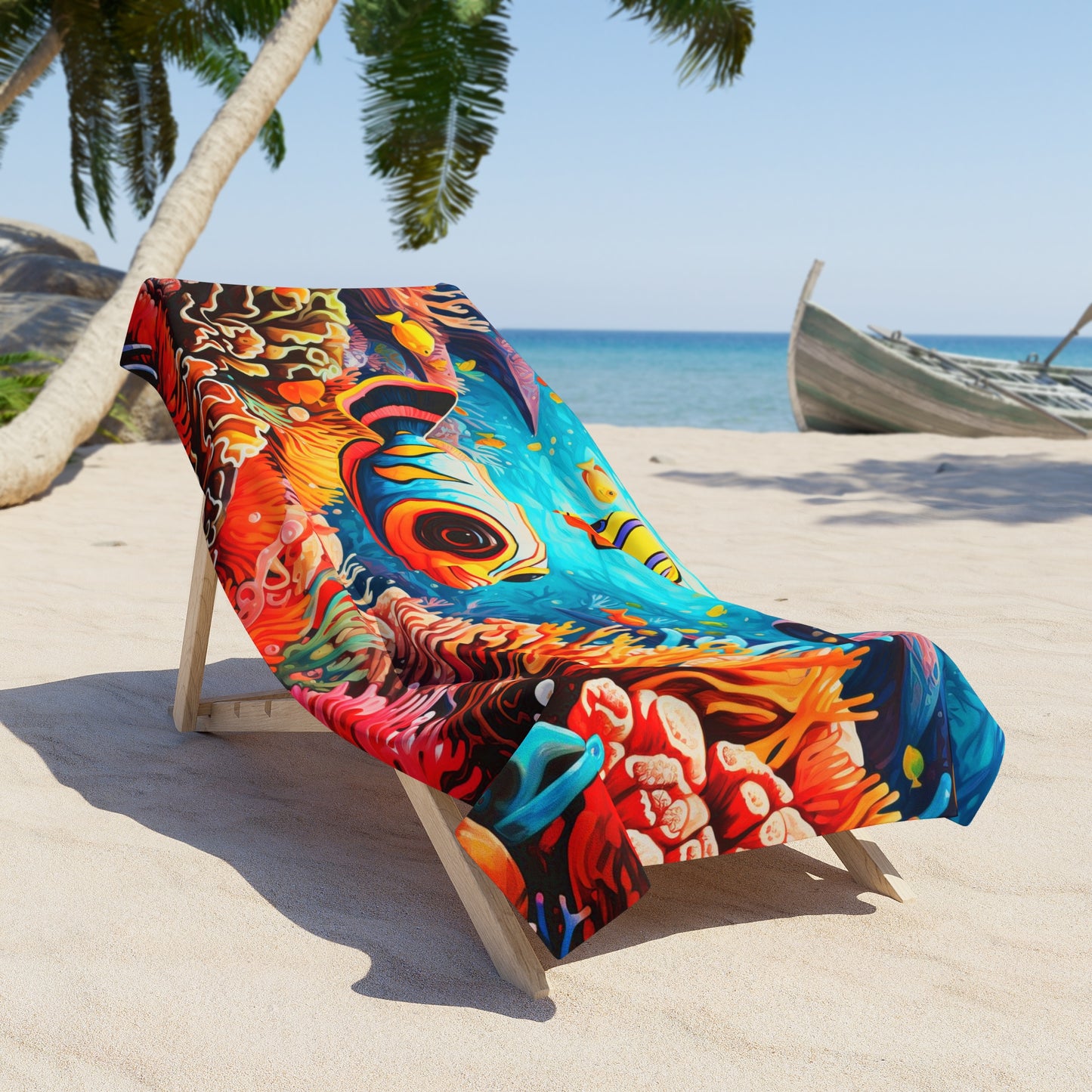 Reef fish Beach Towel