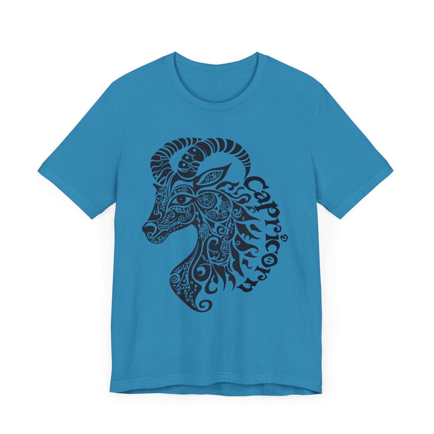 Capricorn with black graphic Unisex Jersey Short Sleeve Tee