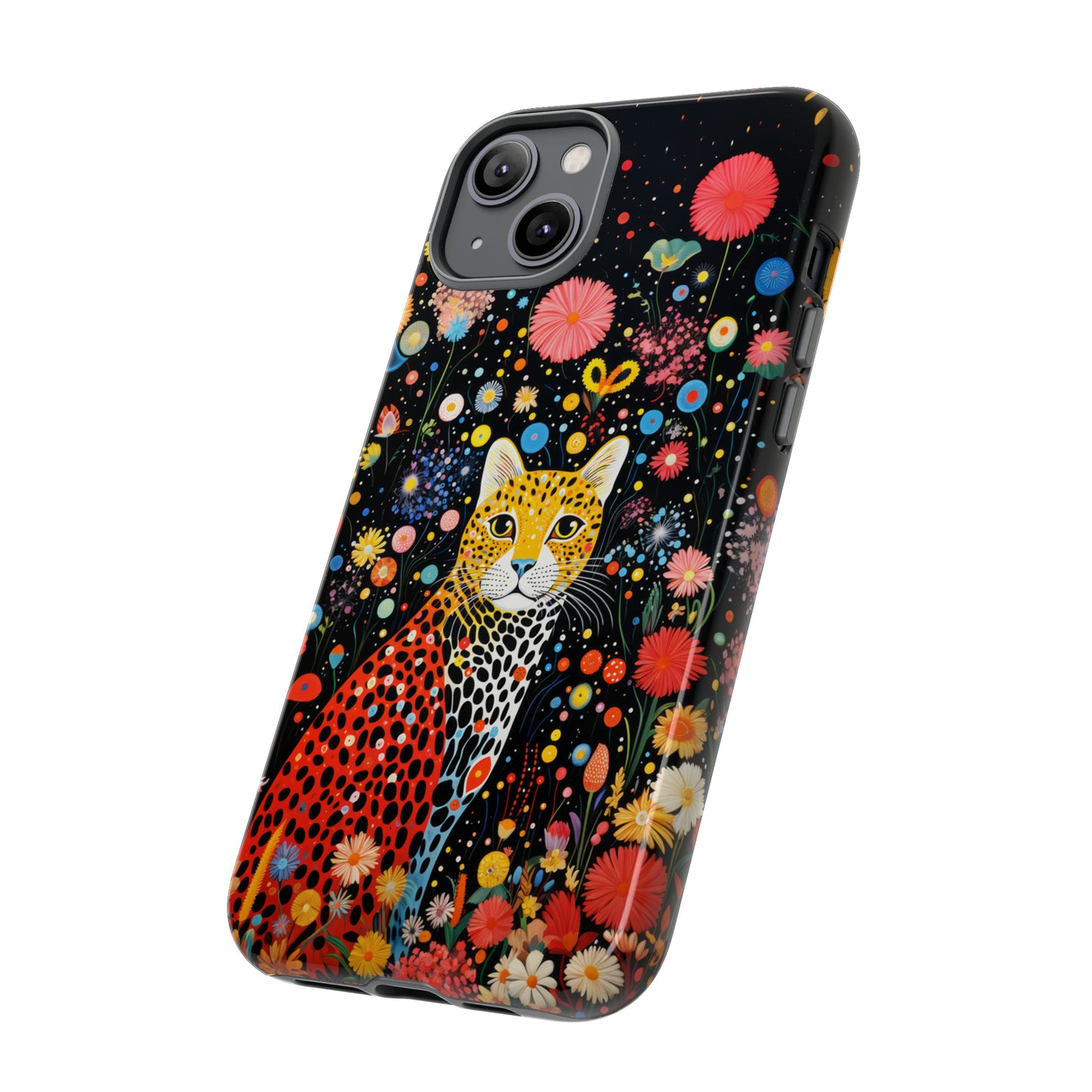 Cheetah in night flowers Tough Cases