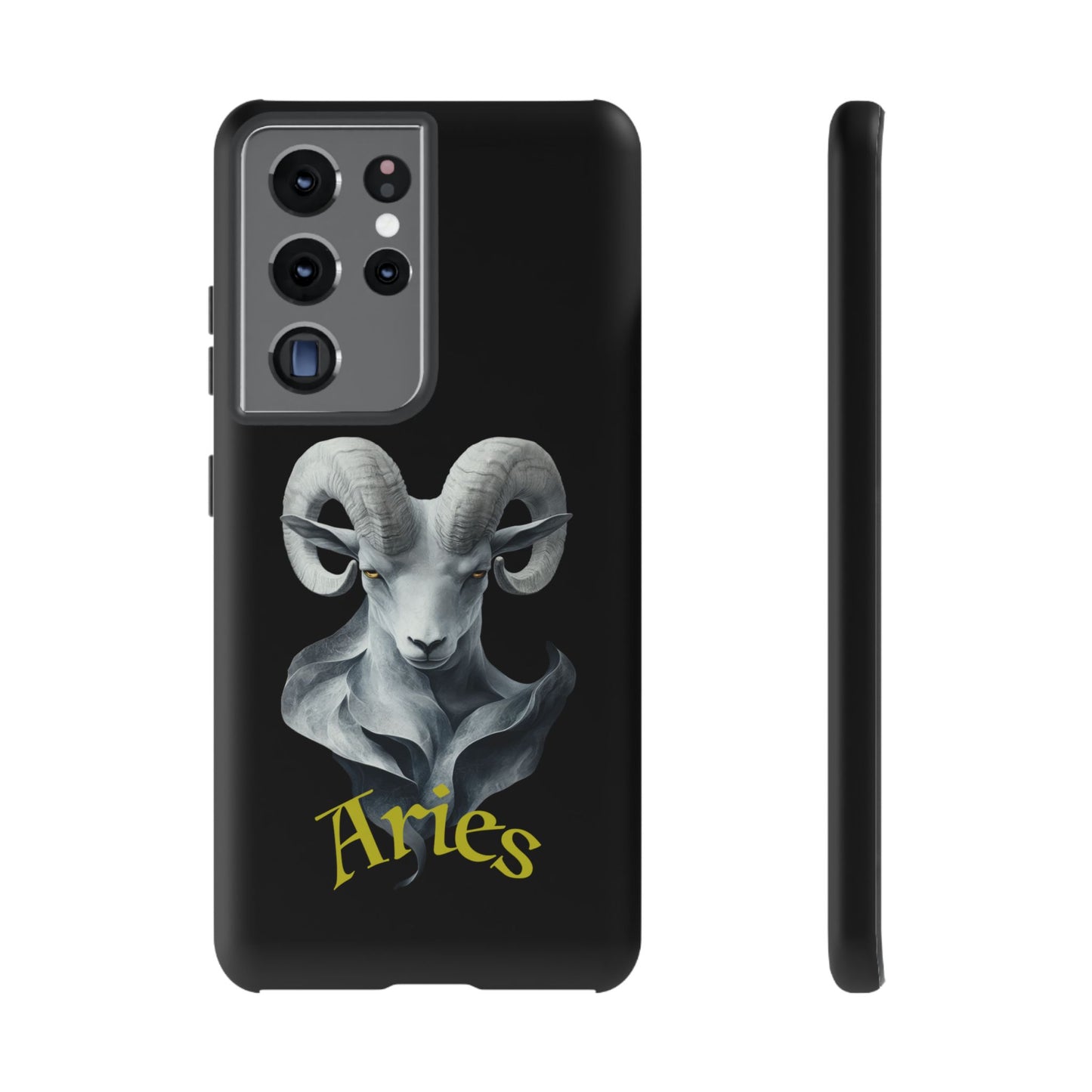 Aries Tough Phone Cases, Artistic Zodiac Phone Cases, premium-quality cases for iPhone, Samsung Galaxy, and Google Pixel devices