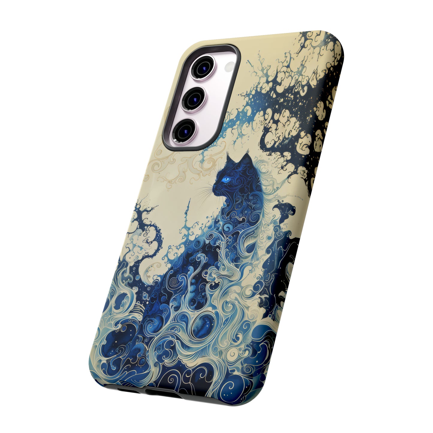 Black cat in smokeTough Cases