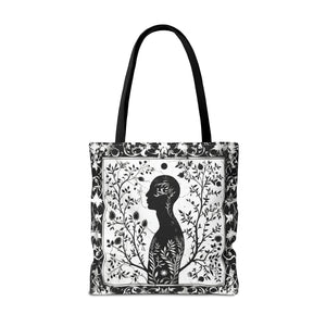 Black & White silhouette Tote Bag (AOP)