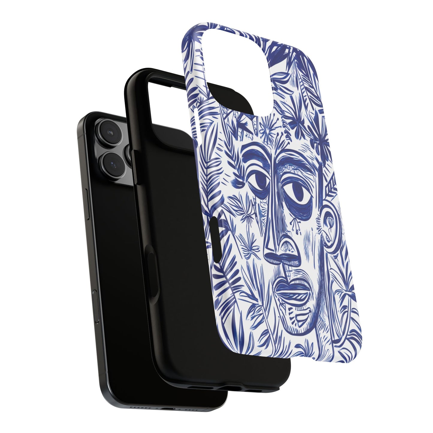 Phone Case - Abstract Nature with a Man's Face Design