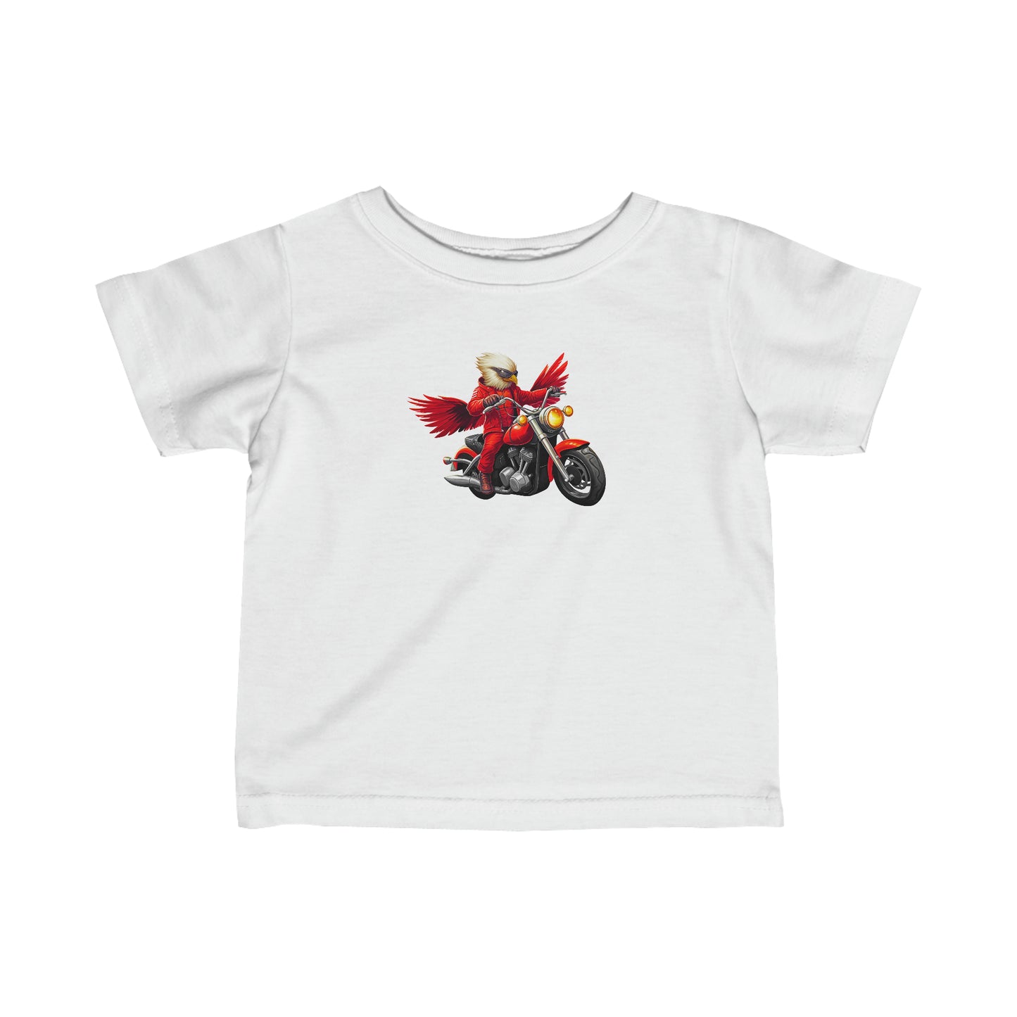 Red wing bird and motorcycle Infant Fine Jersey Tee