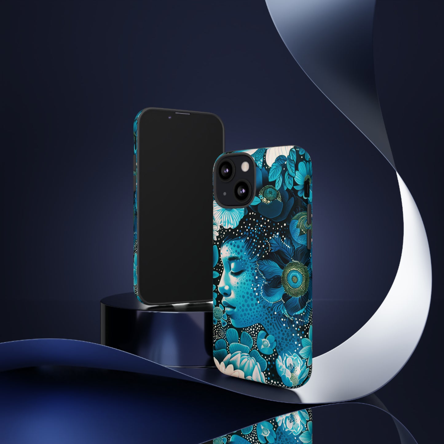 Girl in blue Tough Cases