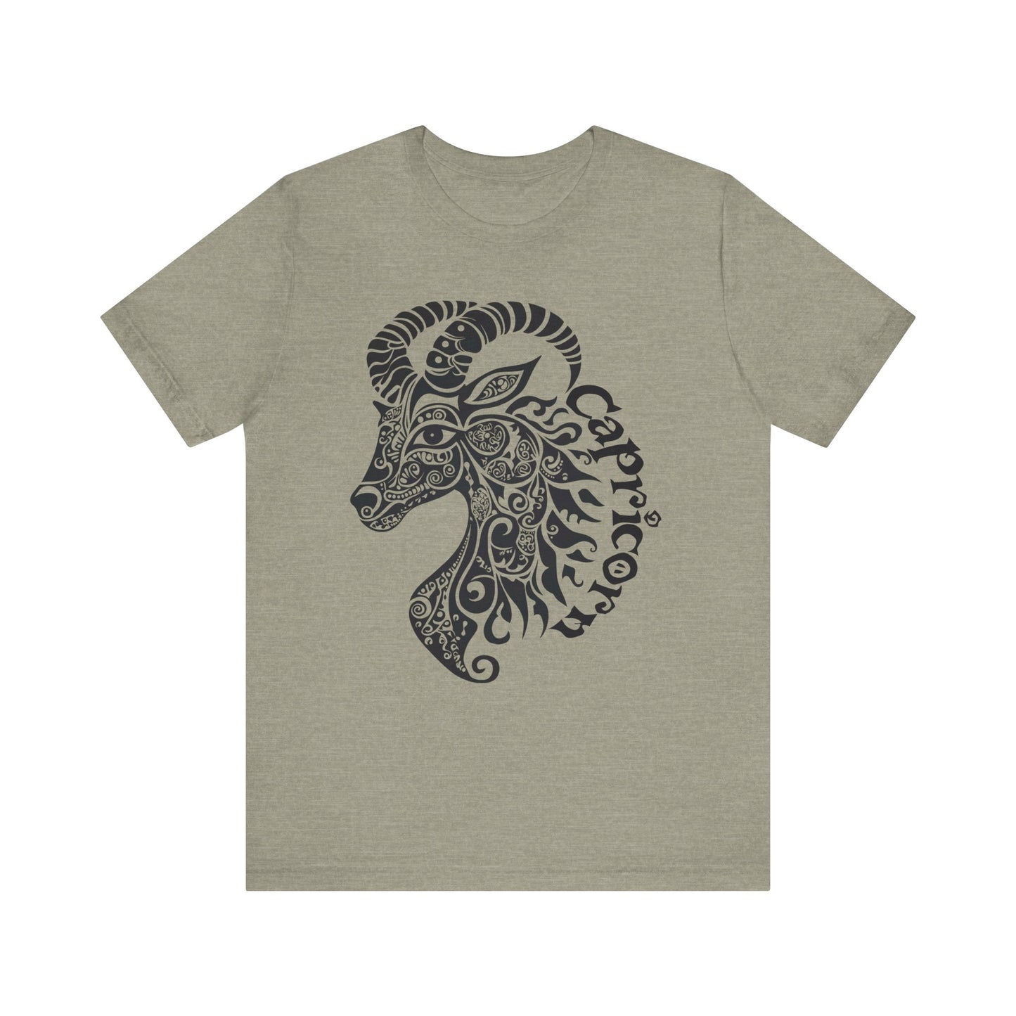Capricorn with black graphic Unisex Jersey Short Sleeve Tee