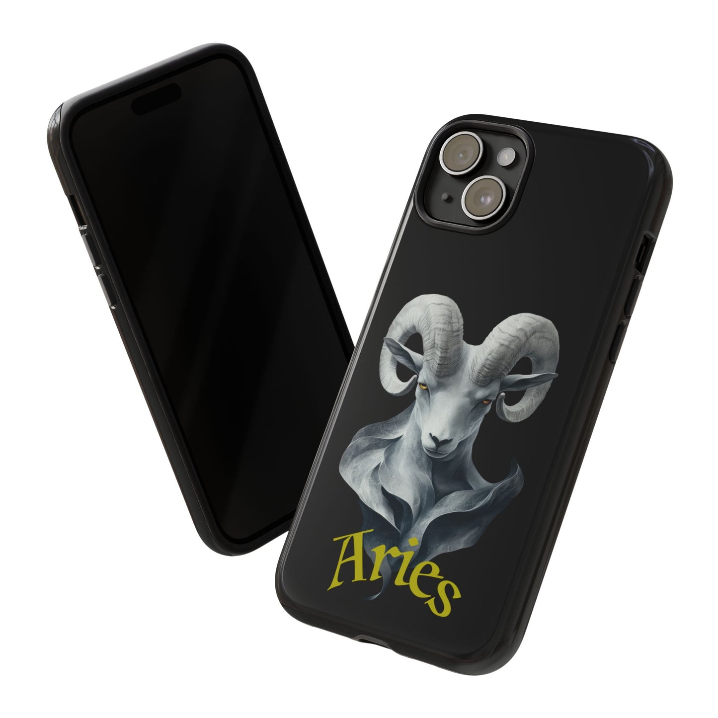 Aries Tough Phone Cases, Artistic Zodiac Phone Cases, premium-quality cases for iPhone, Samsung Galaxy, and Google Pixel devices