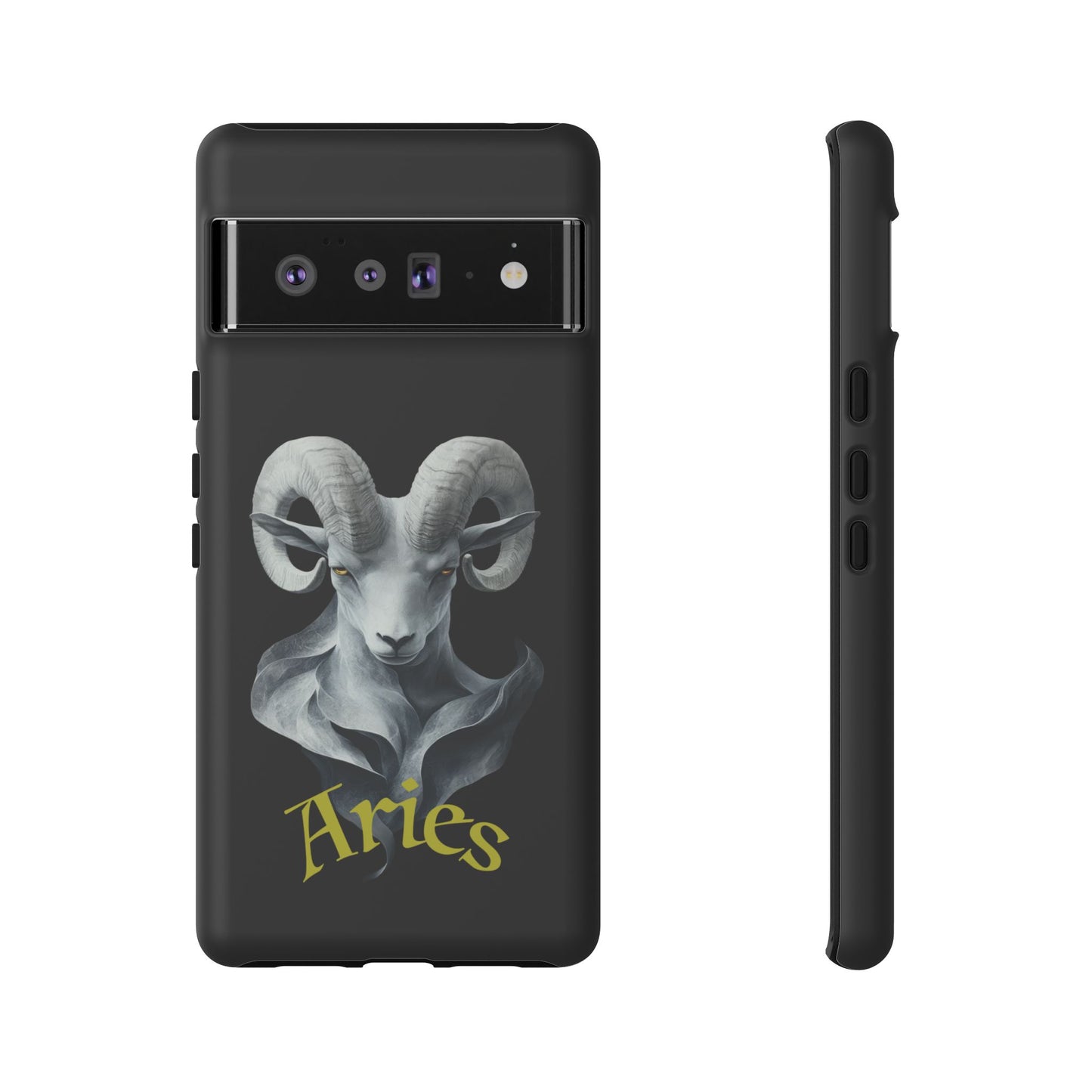Aries Tough Phone Cases, Artistic Zodiac Phone Cases, premium-quality cases for iPhone, Samsung Galaxy, and Google Pixel devices
