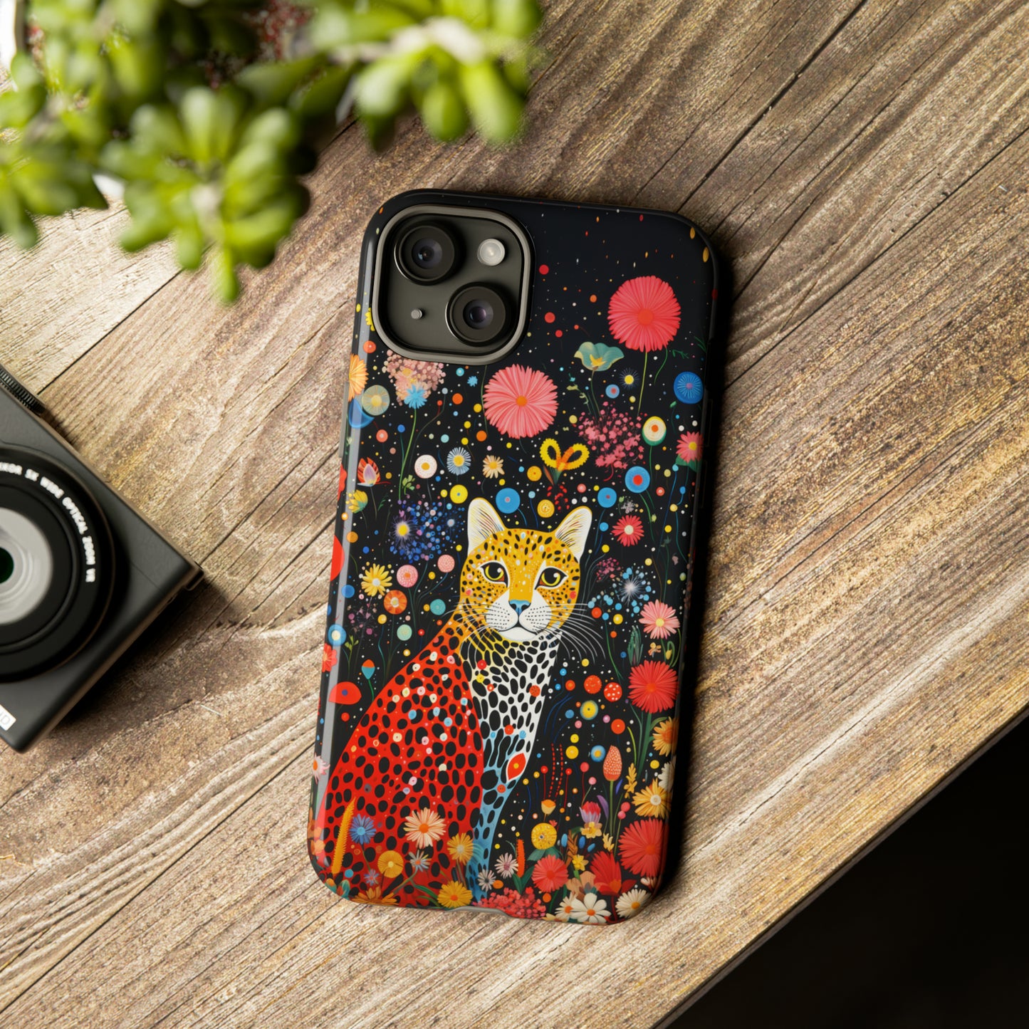 Cheetah in night flowers Tough Cases