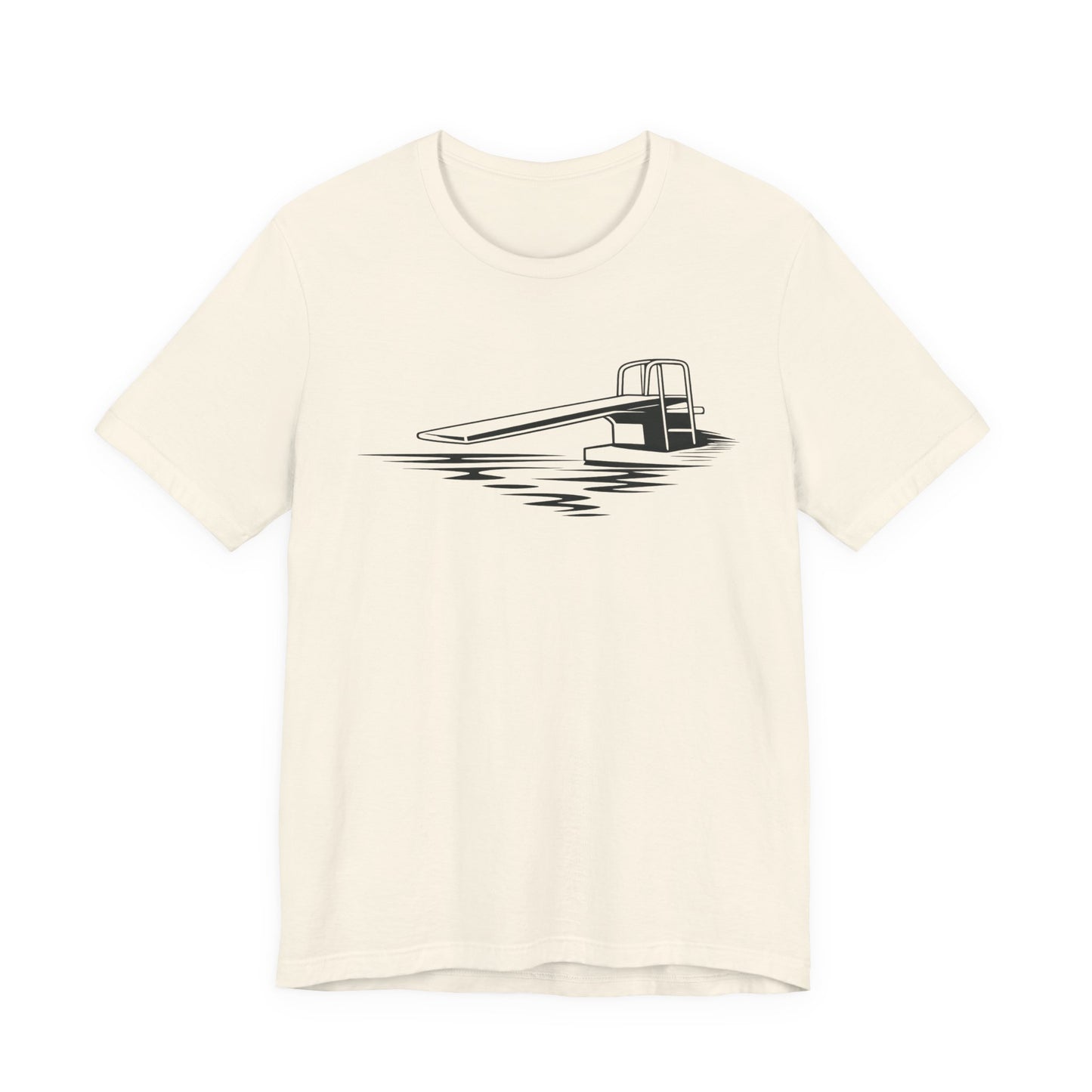Desert Modern Icons series, Diving board graphic Unisex Jersey Short Sleeve Tee, Vintage Palm Springs