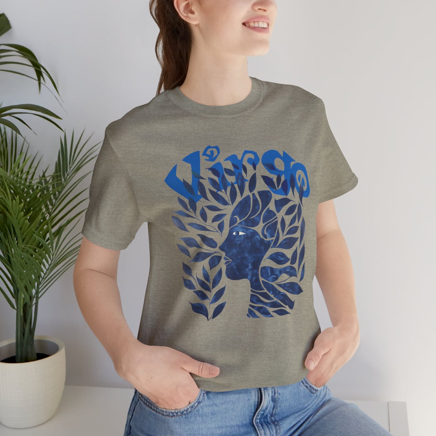 Virgo blue graphic Unisex Jersey Short Sleeve Tee