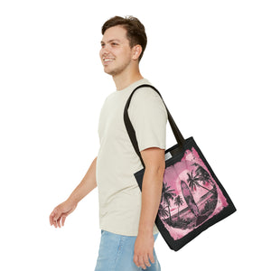 Pink Vintage surfboard Tote Bag (AOP)