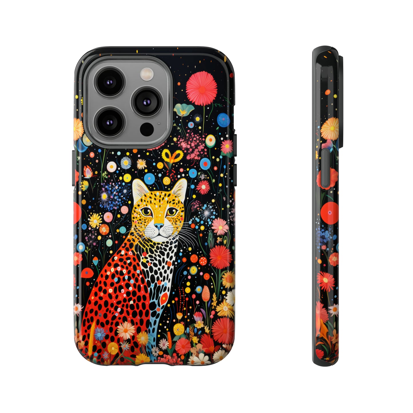 Cheetah in night flowers Tough Cases
