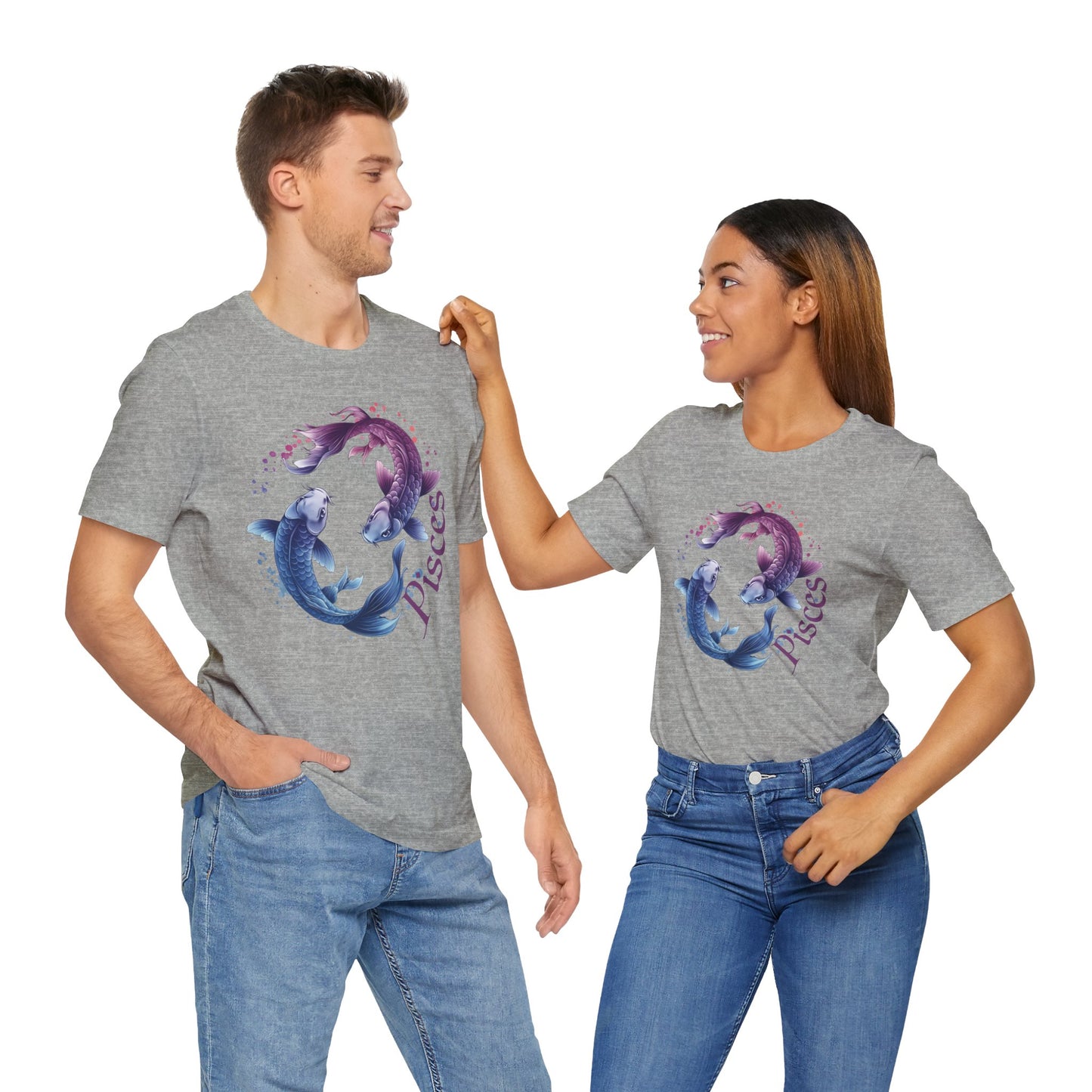 Pisces Artistic Zodiac Unisex Tee, Jersey Short Sleeve Tee, Your Perfect Everyday Favorite