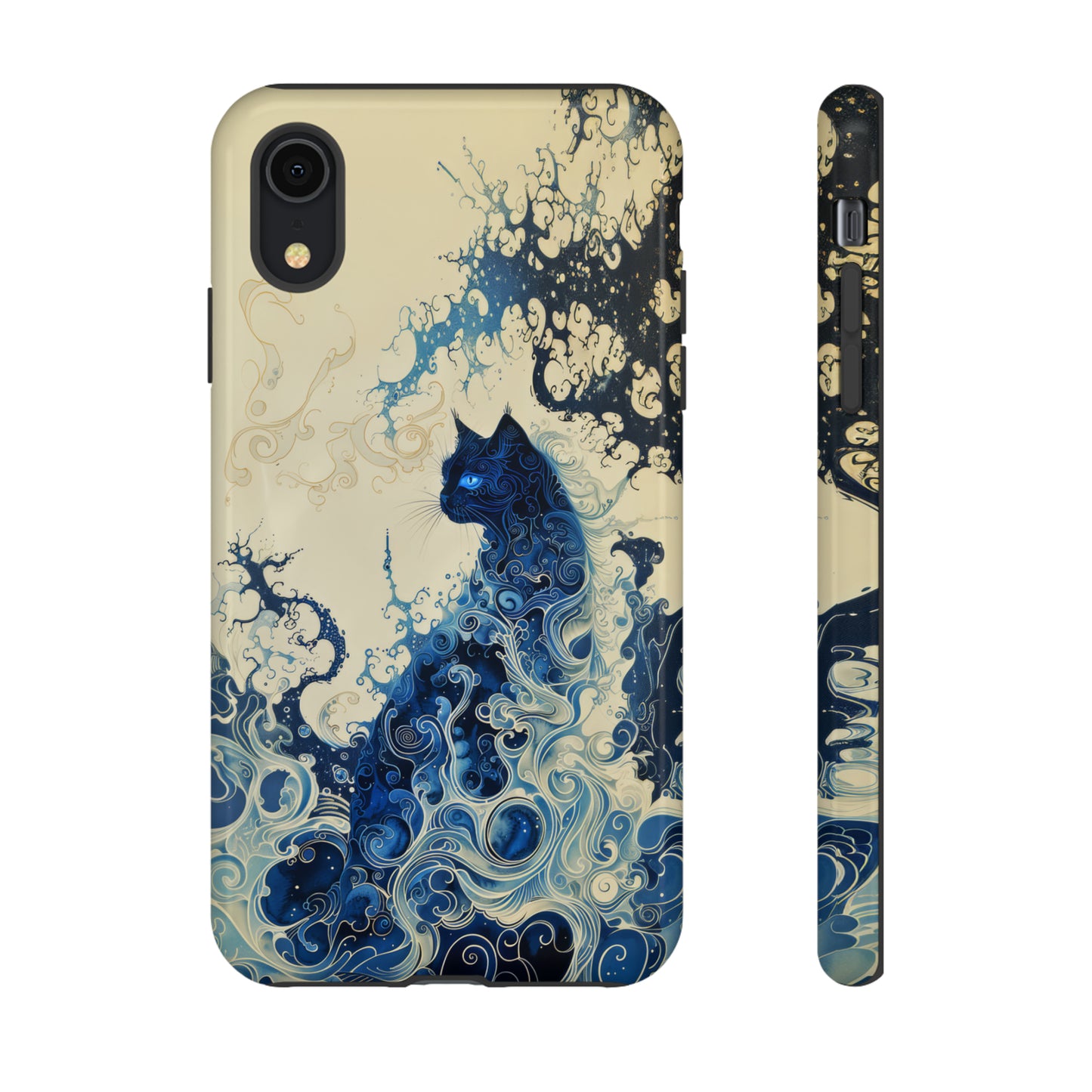 Black cat in smokeTough Cases