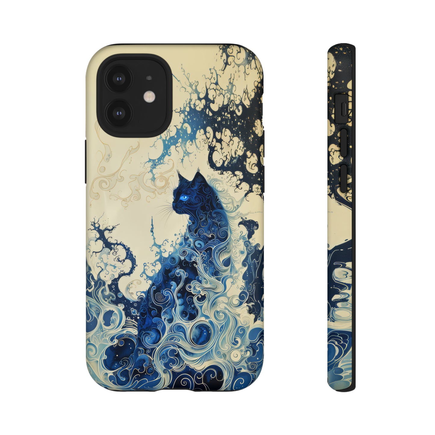 Black cat in smokeTough Cases