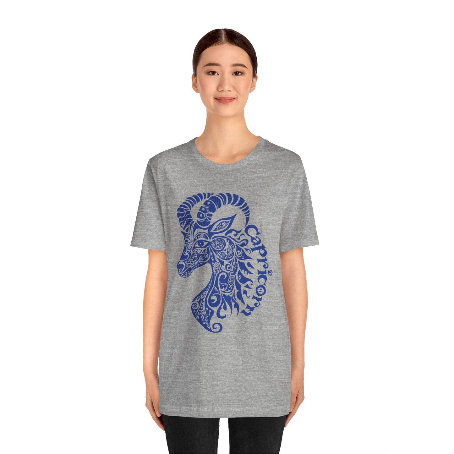 Capricorn blue graphic Unisex Jersey Short Sleeve Tee