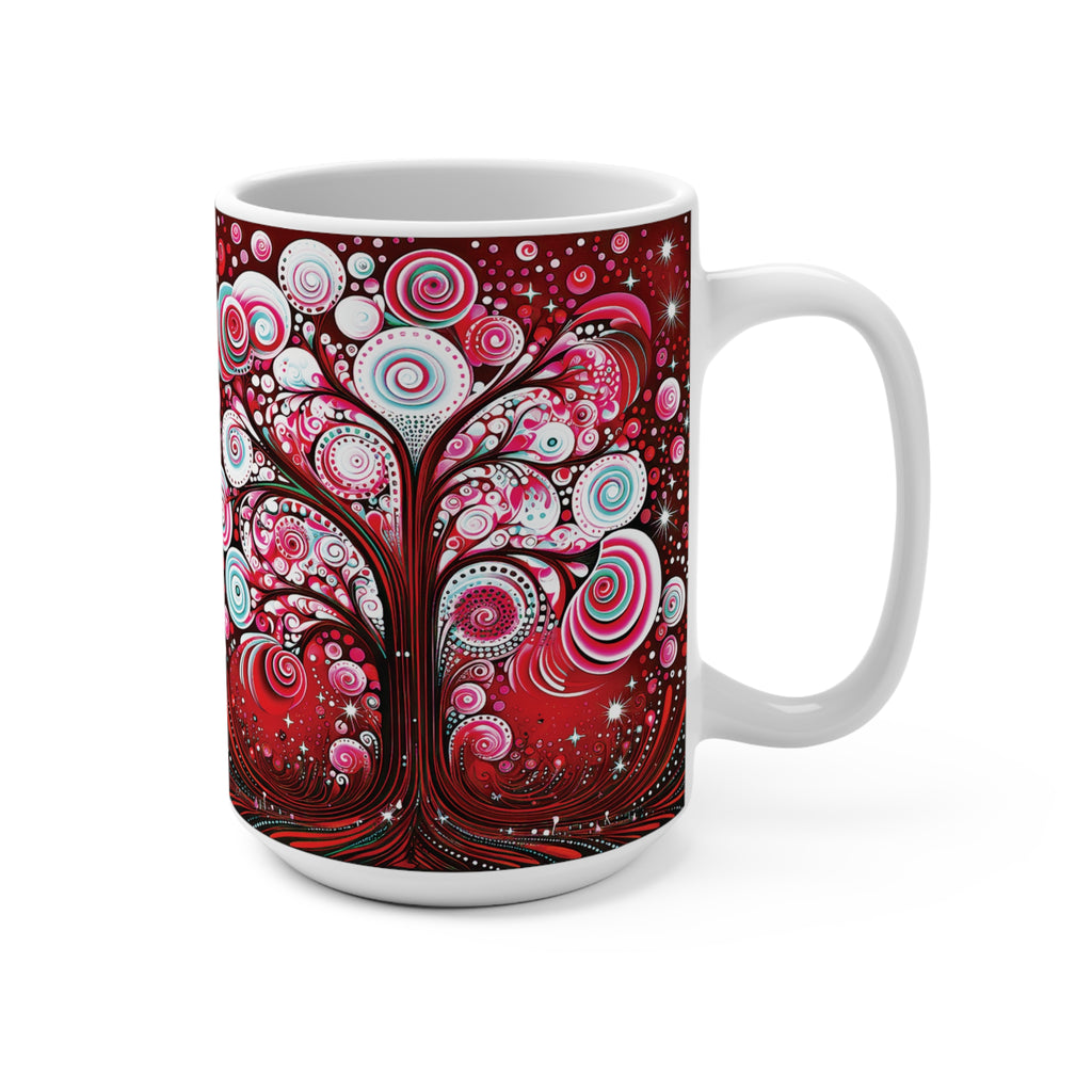 Mug 15oz Red Swirl Night