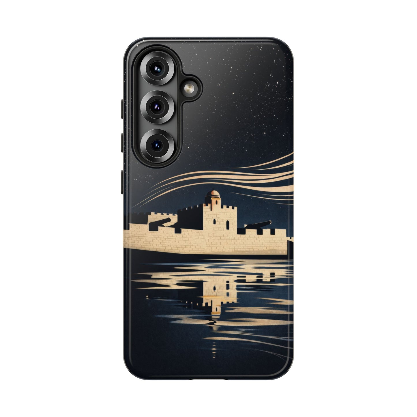 Essaouira Morocco Reflection Tough Phone Case — Night Sky in Essaouira Waterproof Design