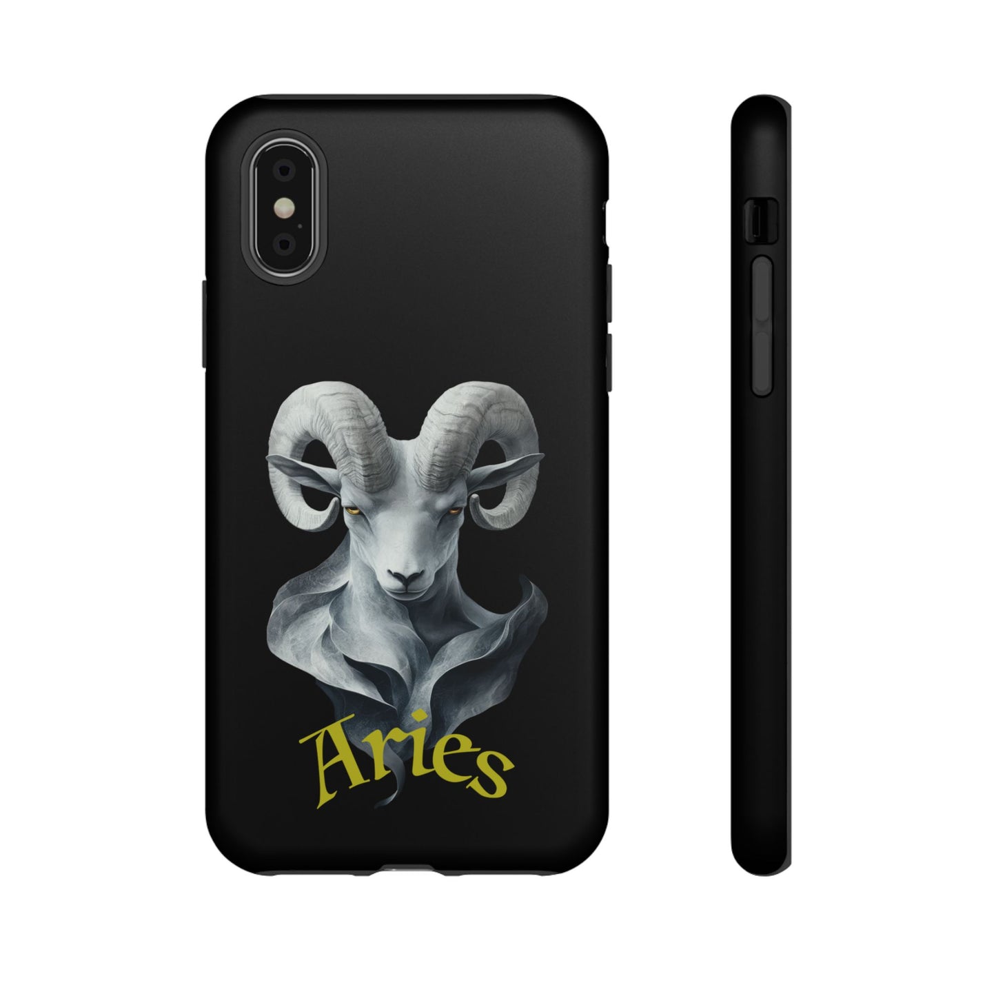Aries Tough Phone Cases, Artistic Zodiac Phone Cases, premium-quality cases for iPhone, Samsung Galaxy, and Google Pixel devices
