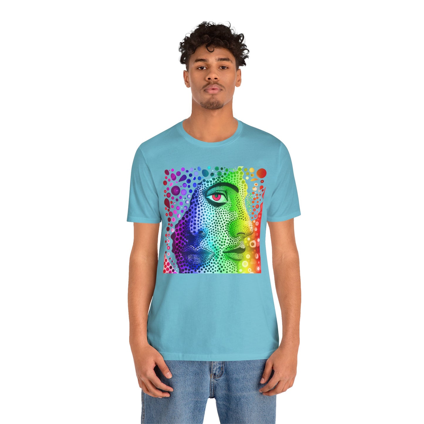 Two faced rainbow Unisex Jersey Short Sleeve Tee