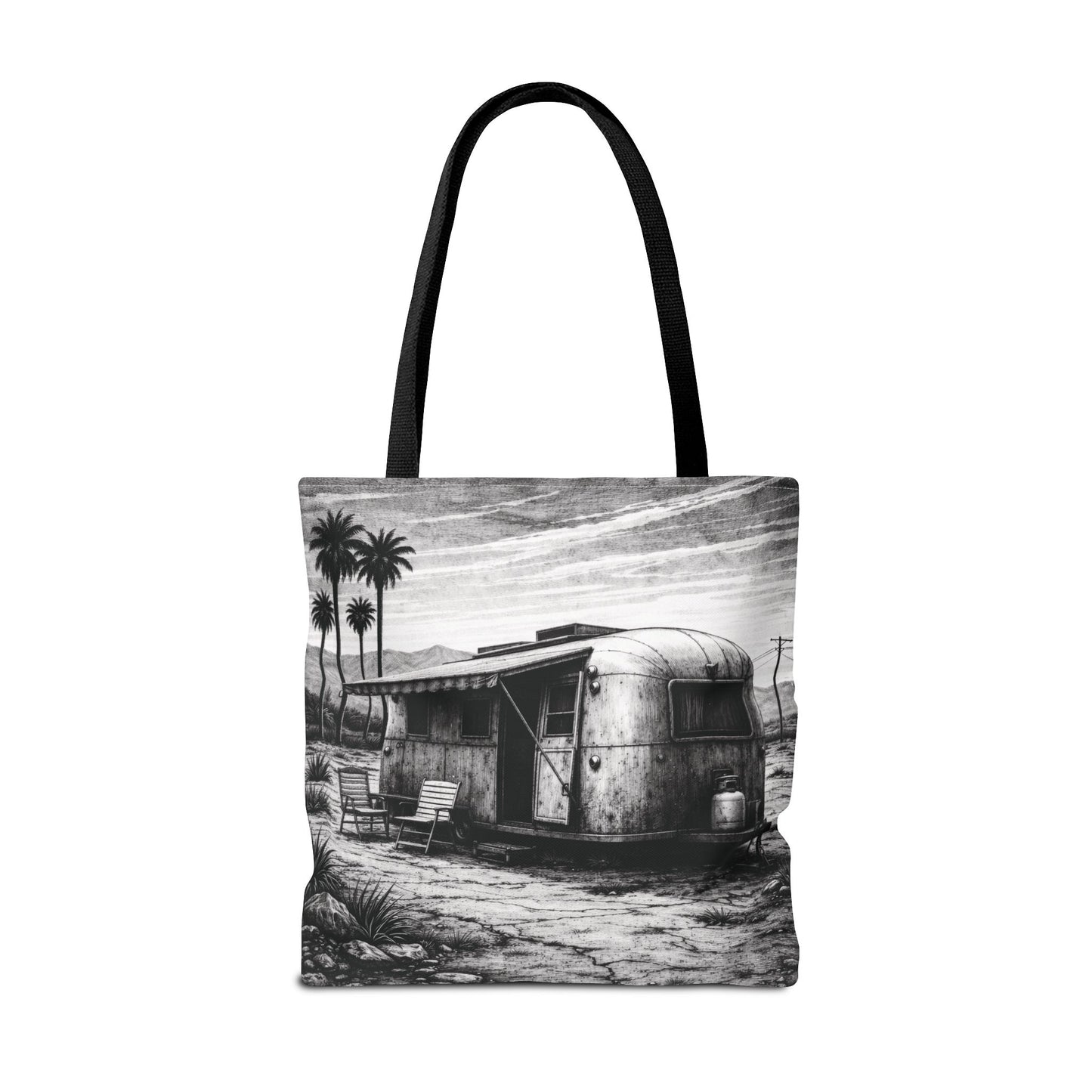 Vintage Airstream Trailer Tote Bag – Retro Desert, Vintage Airstream Carryall