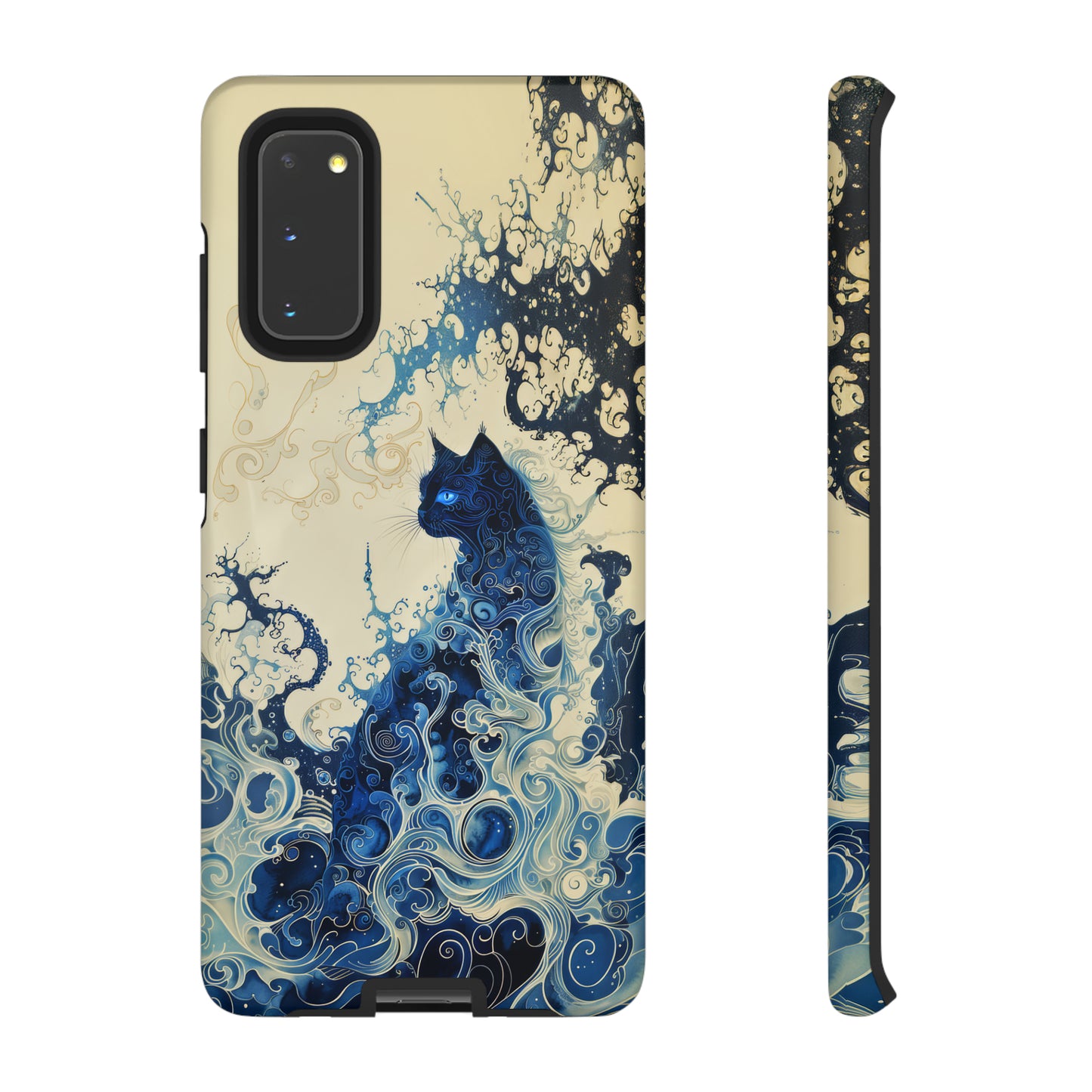 Black cat in smokeTough Cases