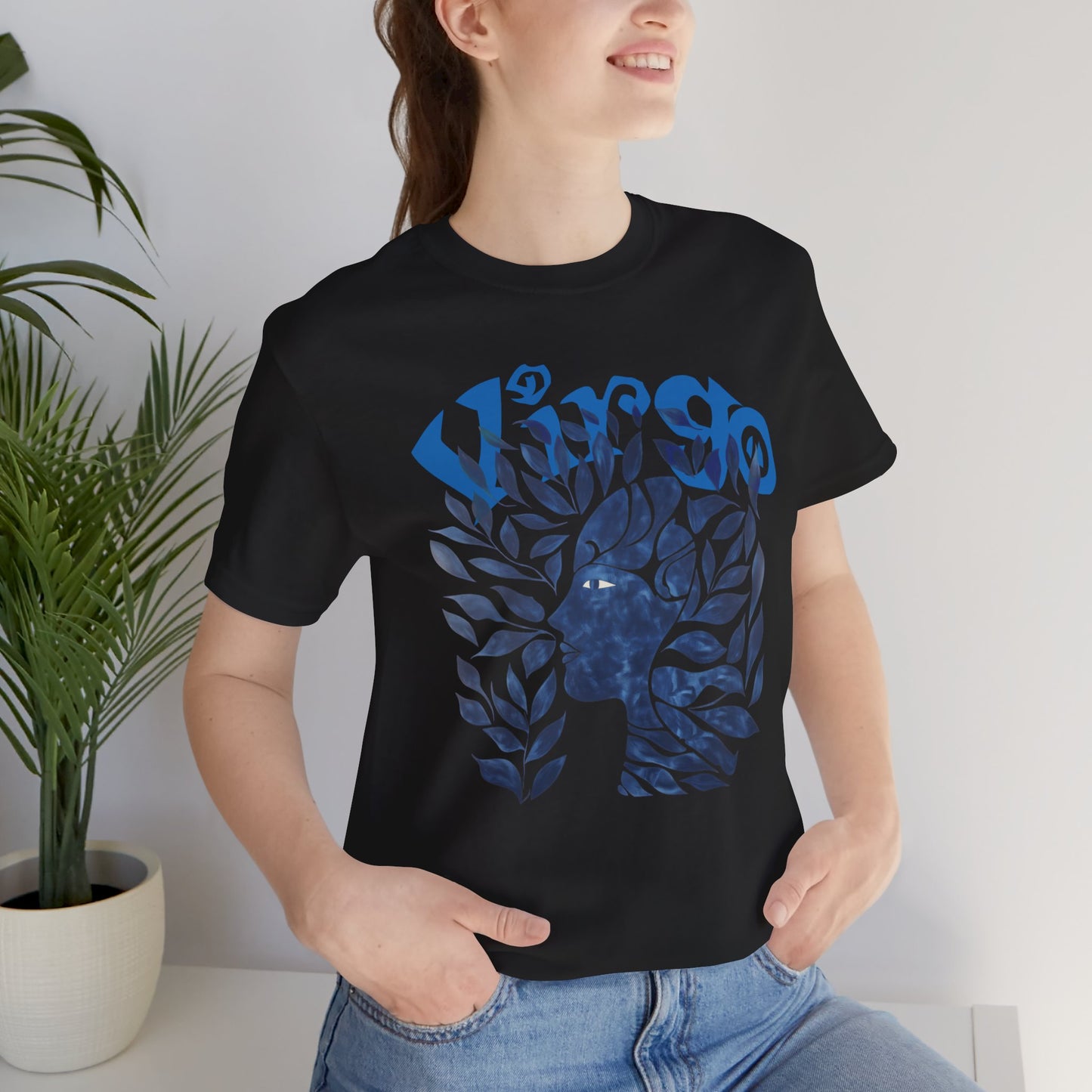 Virgo blue graphic Unisex Jersey Short Sleeve Tee