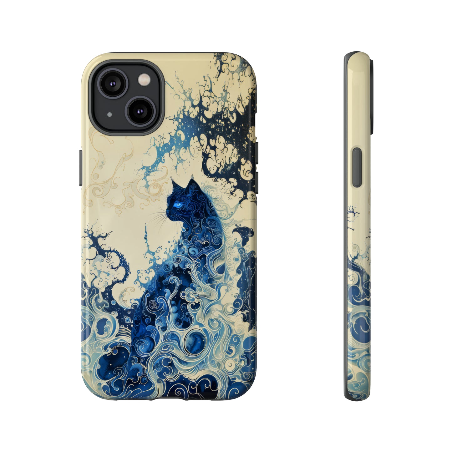 Black cat in smokeTough Cases