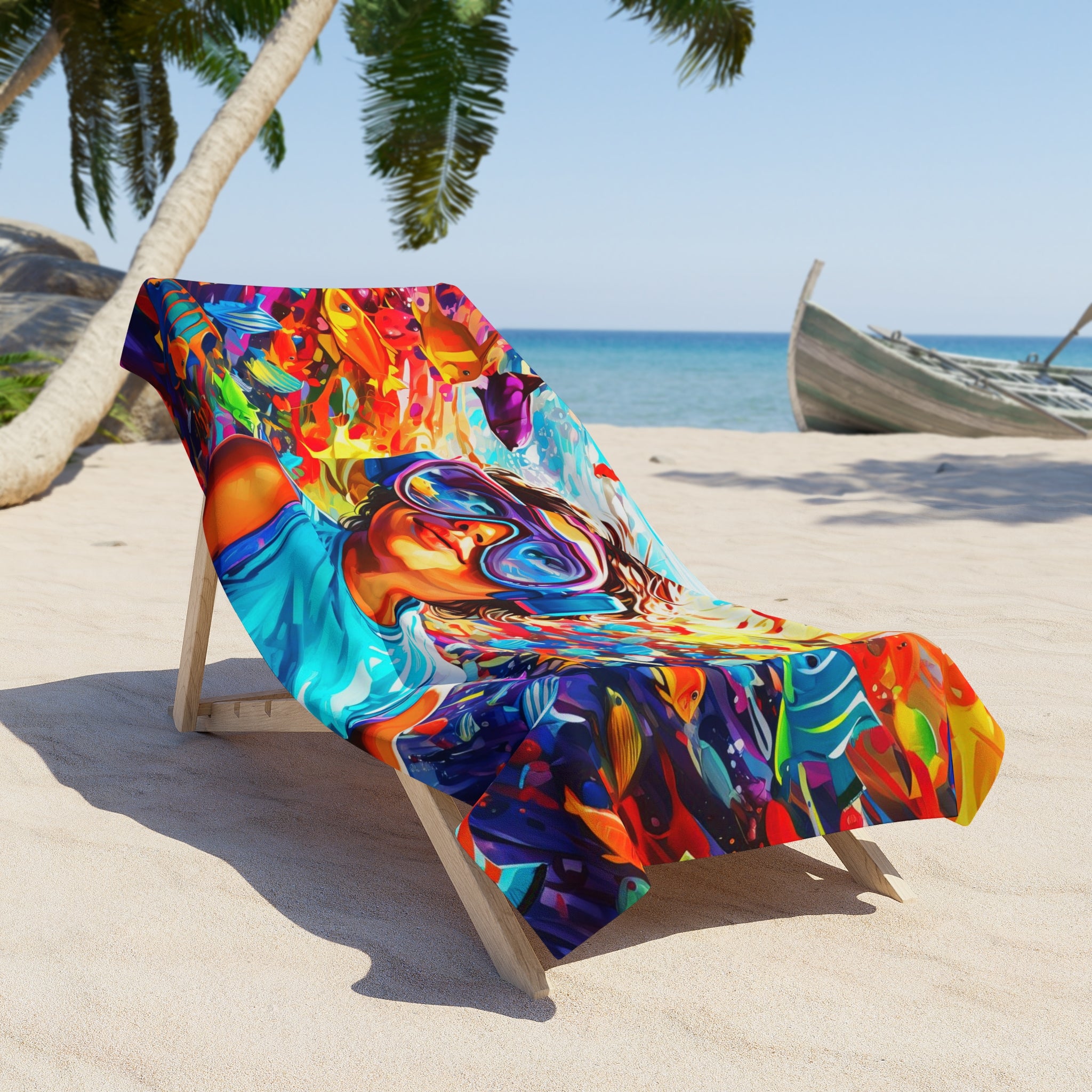 Reef kaleidoscope Beach Towel