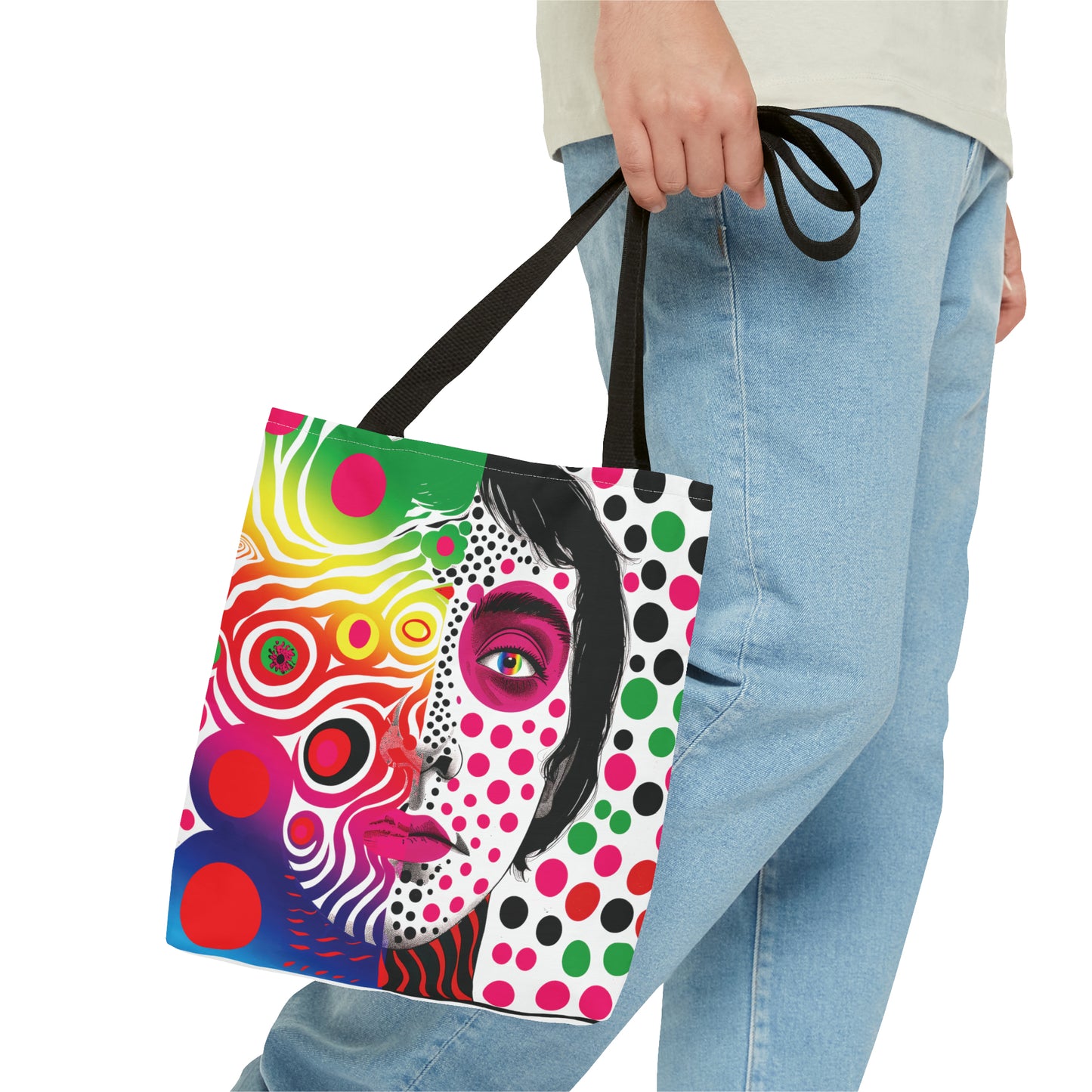 Rainbow disco dreams Tote Bag in 3 sizes