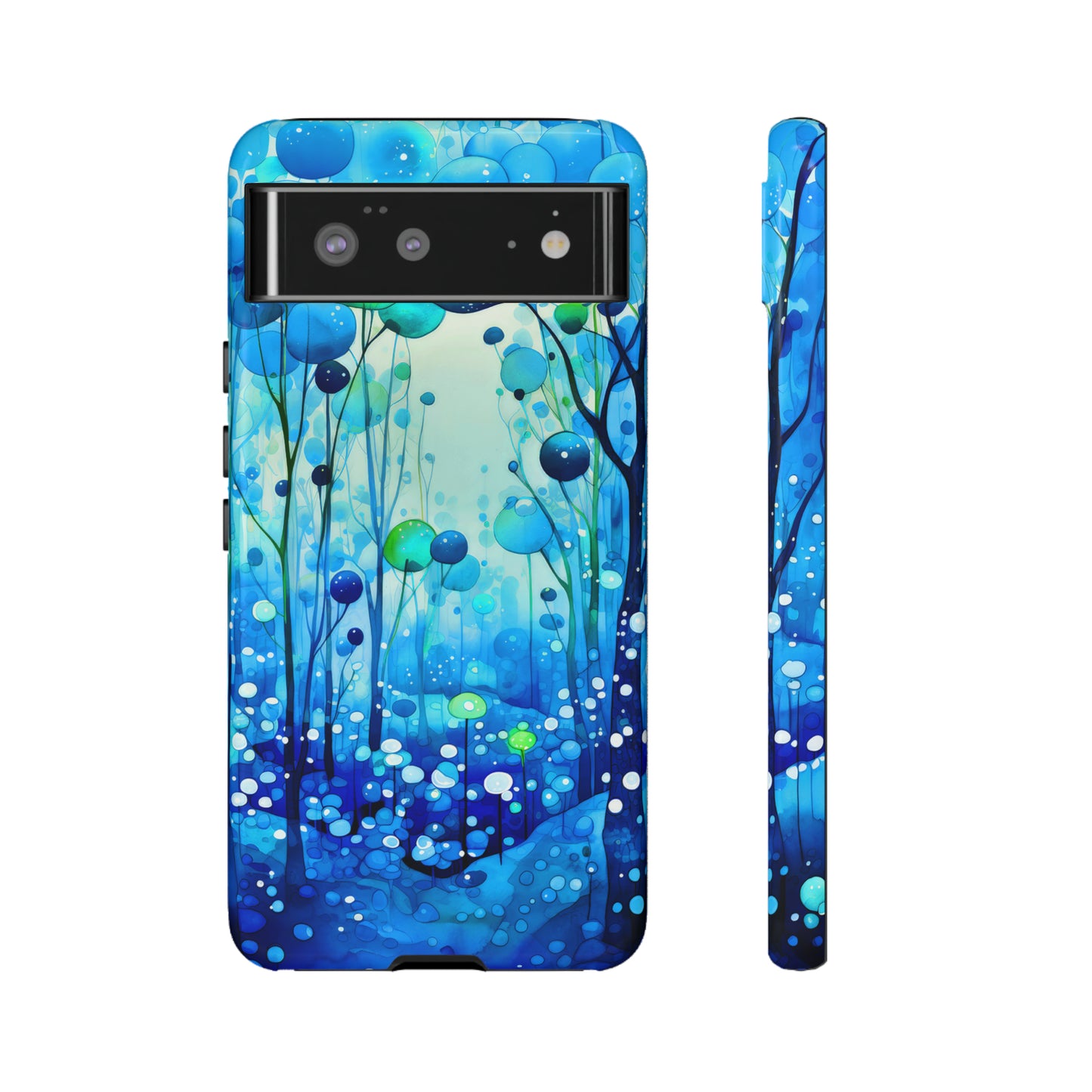 Blue fantasy forest Tough Cases