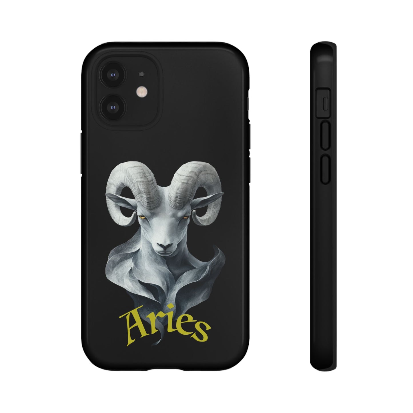 Aries Tough Phone Cases, Artistic Zodiac Phone Cases, premium-quality cases for iPhone, Samsung Galaxy, and Google Pixel devices