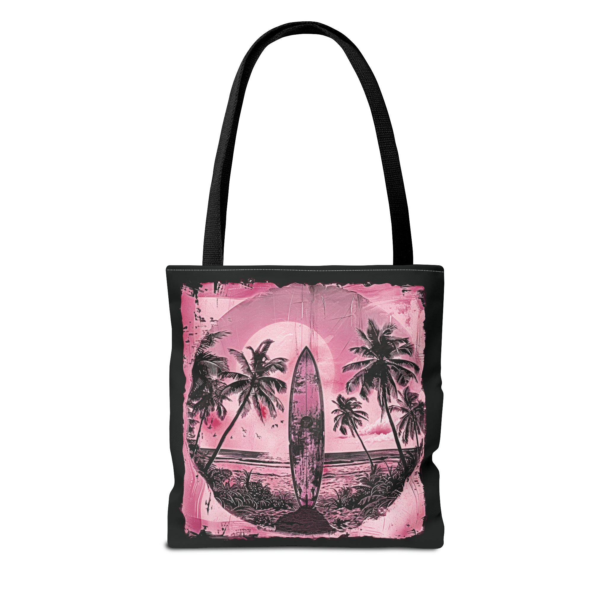 Pink Vintage surfboard Tote Bag (AOP)