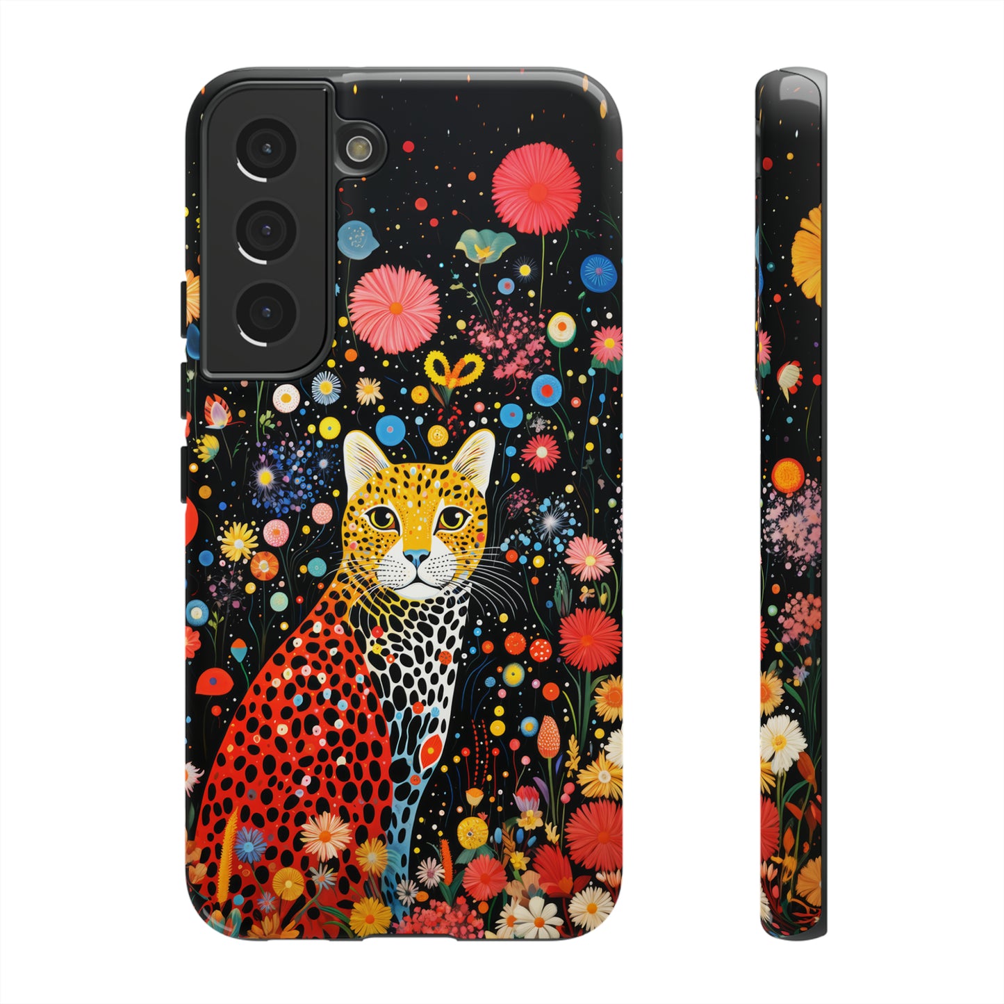 Cheetah in night flowers Tough Cases