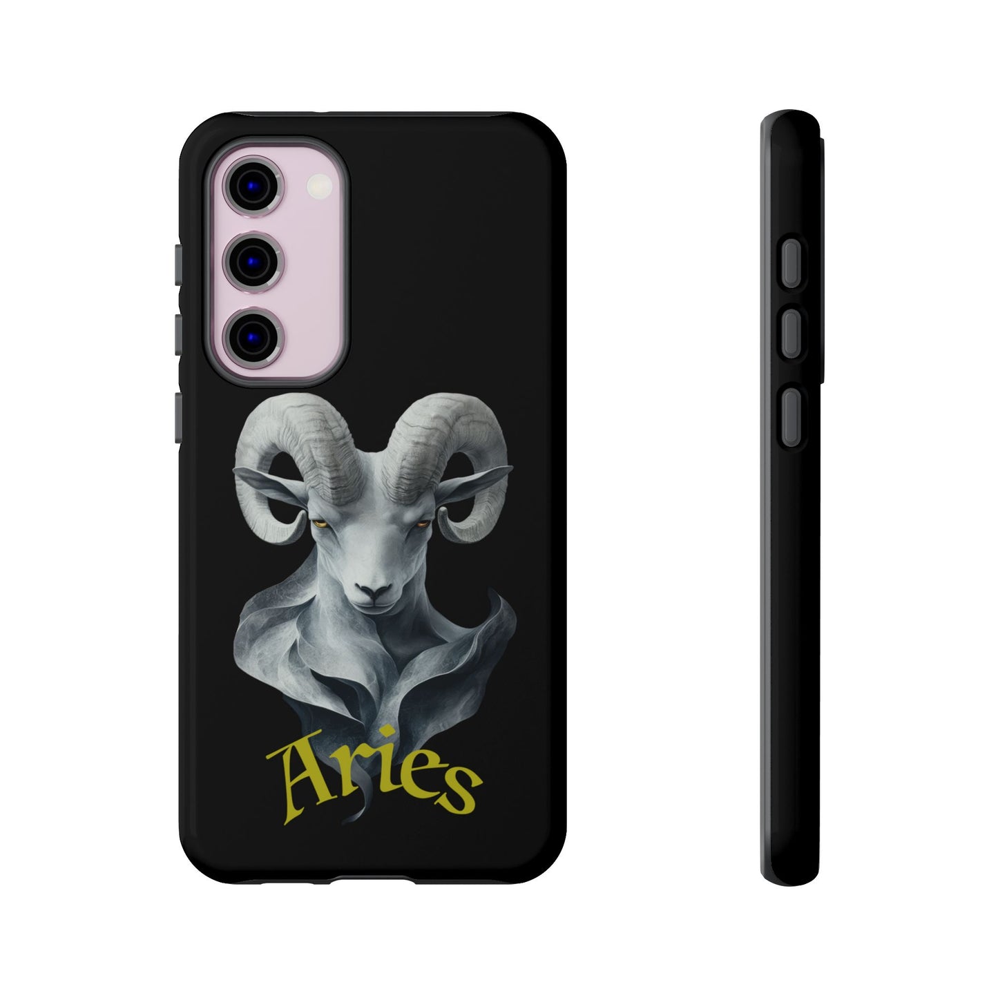Aries Tough Phone Cases, Artistic Zodiac Phone Cases, premium-quality cases for iPhone, Samsung Galaxy, and Google Pixel devices