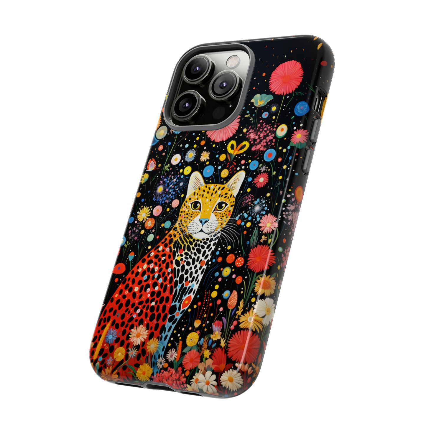 Cheetah in night flowers Tough Cases