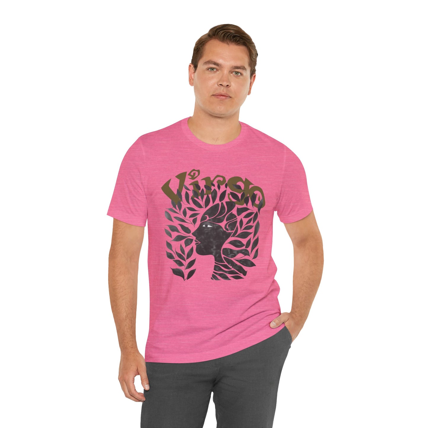Virgo Black graphic Unisex Jersey Short Sleeve Tee