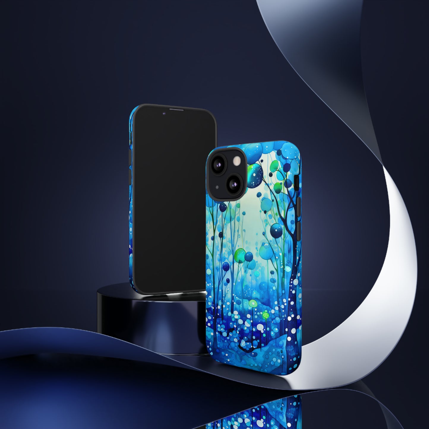 Blue fantasy forest Tough Cases