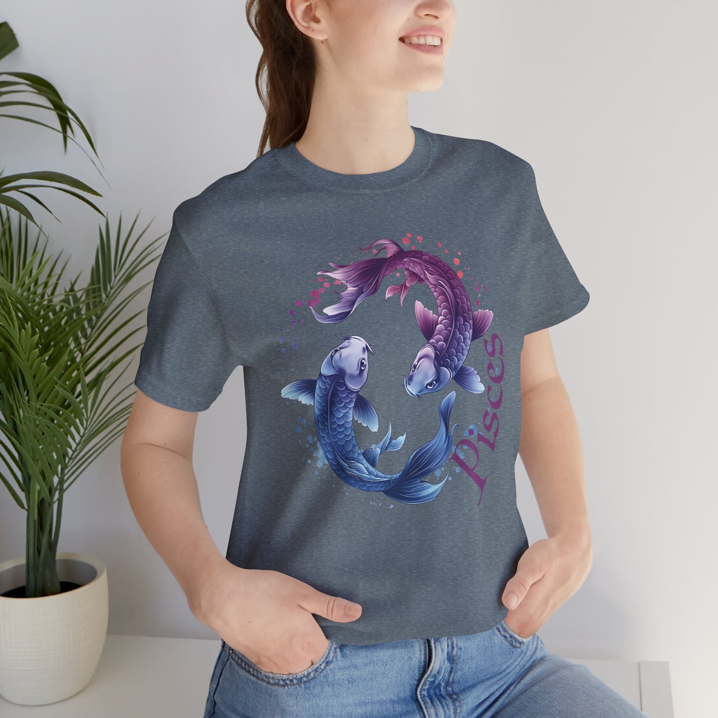 Pisces Artistic Zodiac Unisex Tee, Jersey Short Sleeve Tee, Your Perfect Everyday Favorite