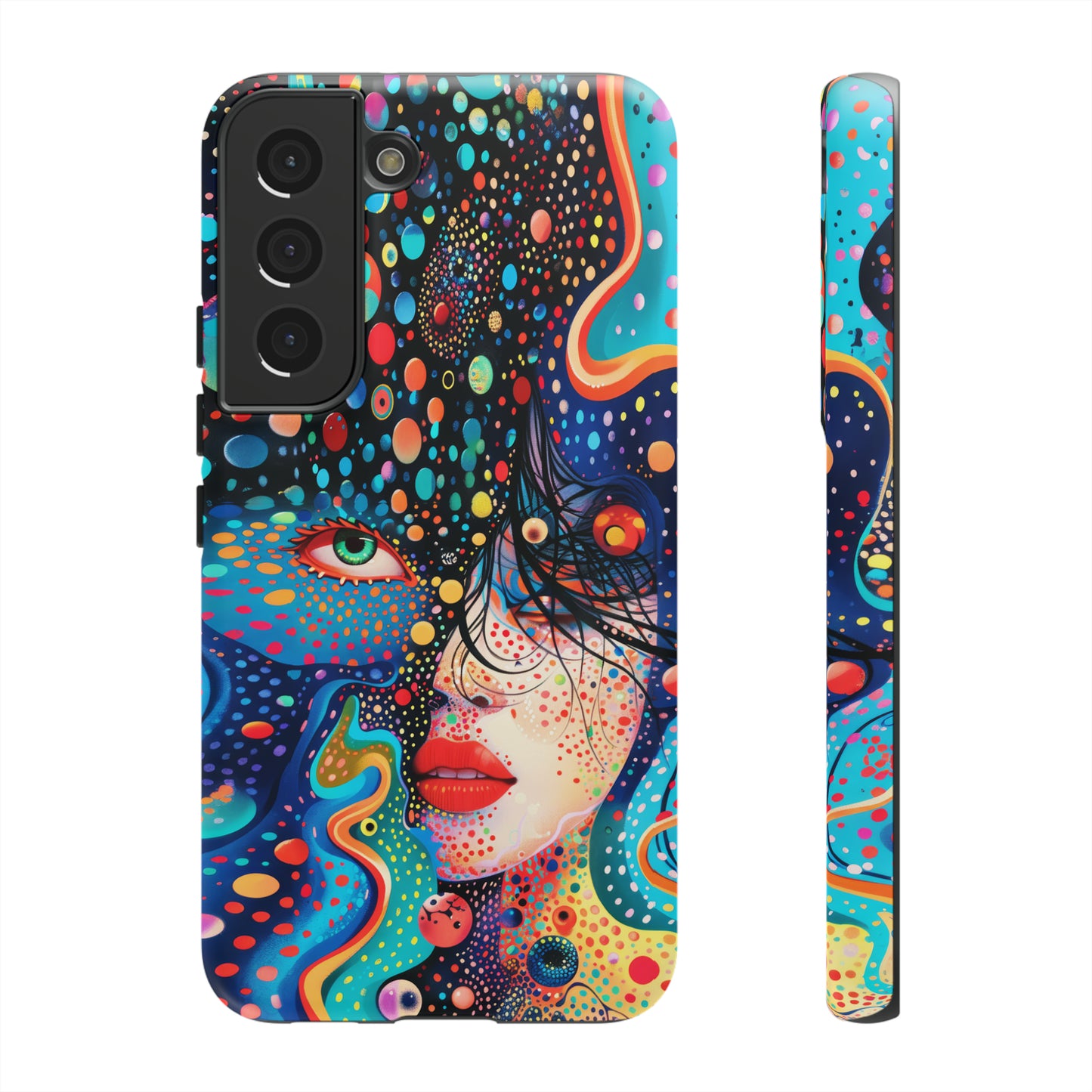 Phone Case, dream in color, Artistic design, Tough Case, Colorful whimsical flower design, iPhone 15, 14, 13, 12, 11, Samsung, Pixel