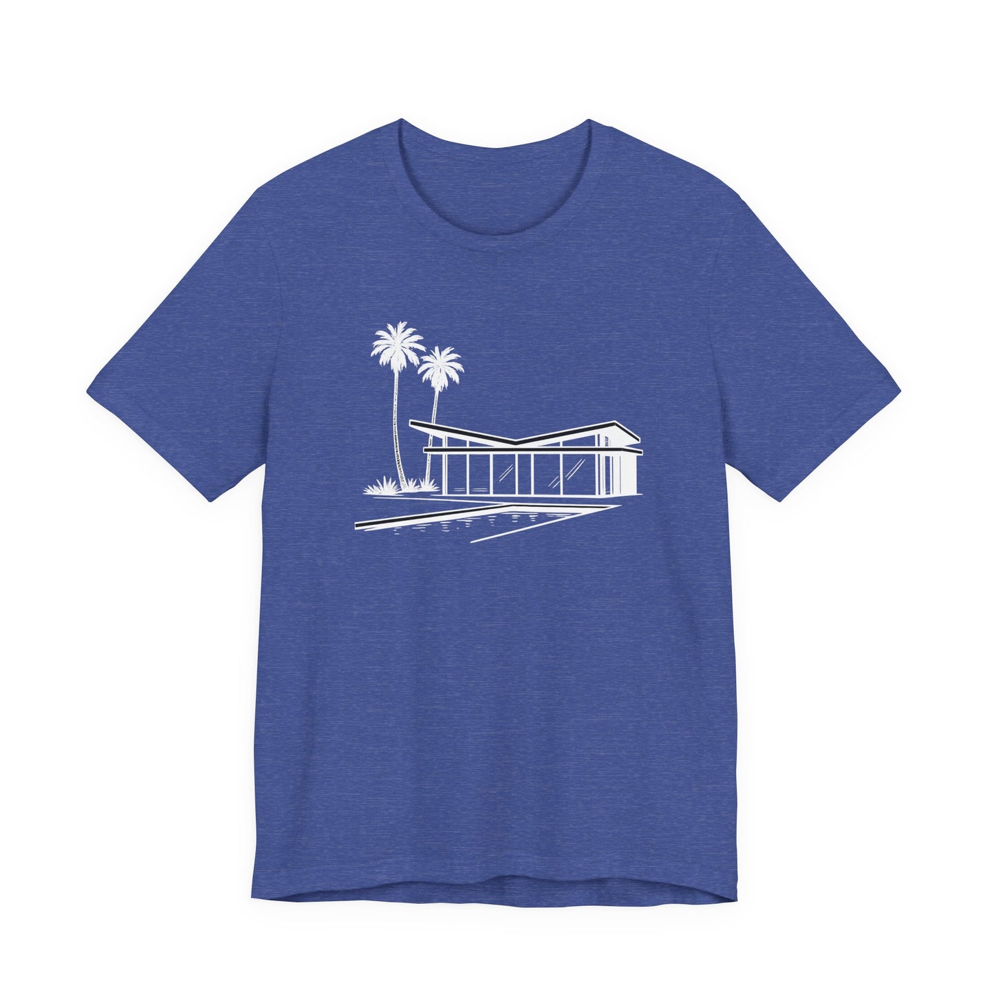 Mid-Century Modern House Tee Mid Century Icons series— Palm Tree Architectural Graphic Shirt, Mid Century modern, Palm Springs