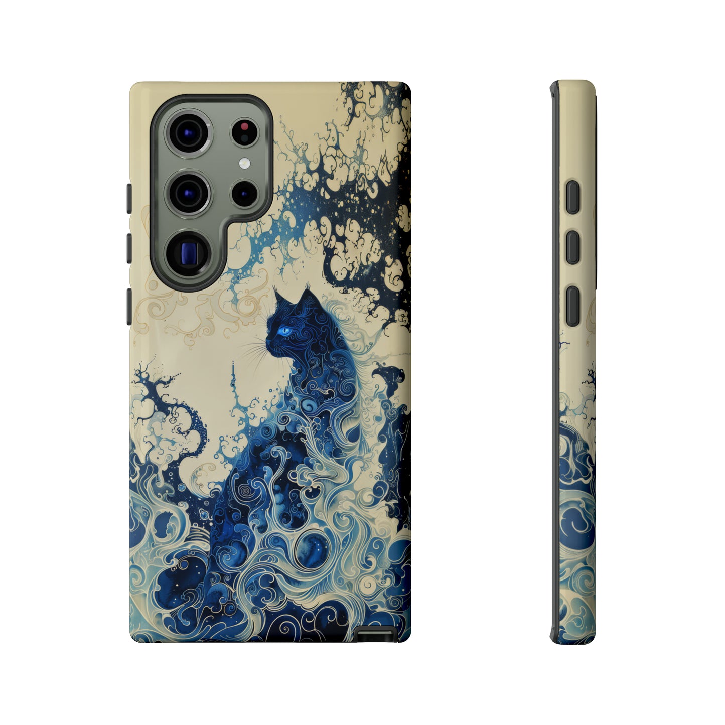 Black cat in smokeTough Cases