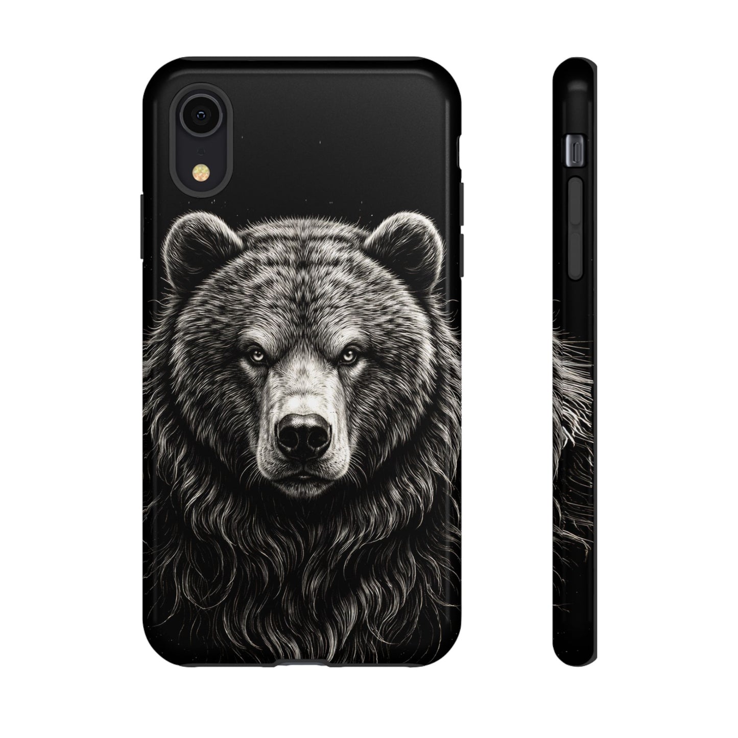 Sketch of a Bear Face Tough Phone Case – Rugged Wild Bear Phone Cover