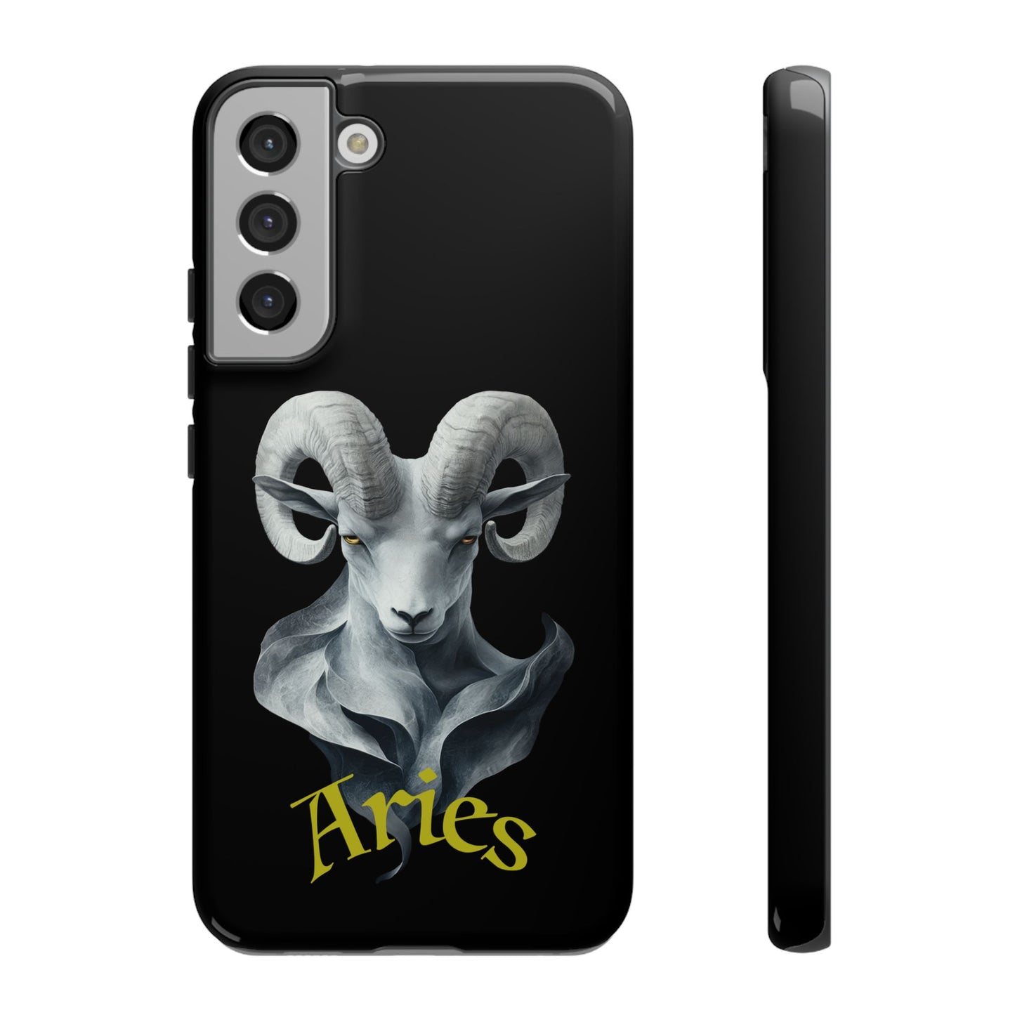 Aries Tough Phone Cases, Artistic Zodiac Phone Cases, premium-quality cases for iPhone, Samsung Galaxy, and Google Pixel devices