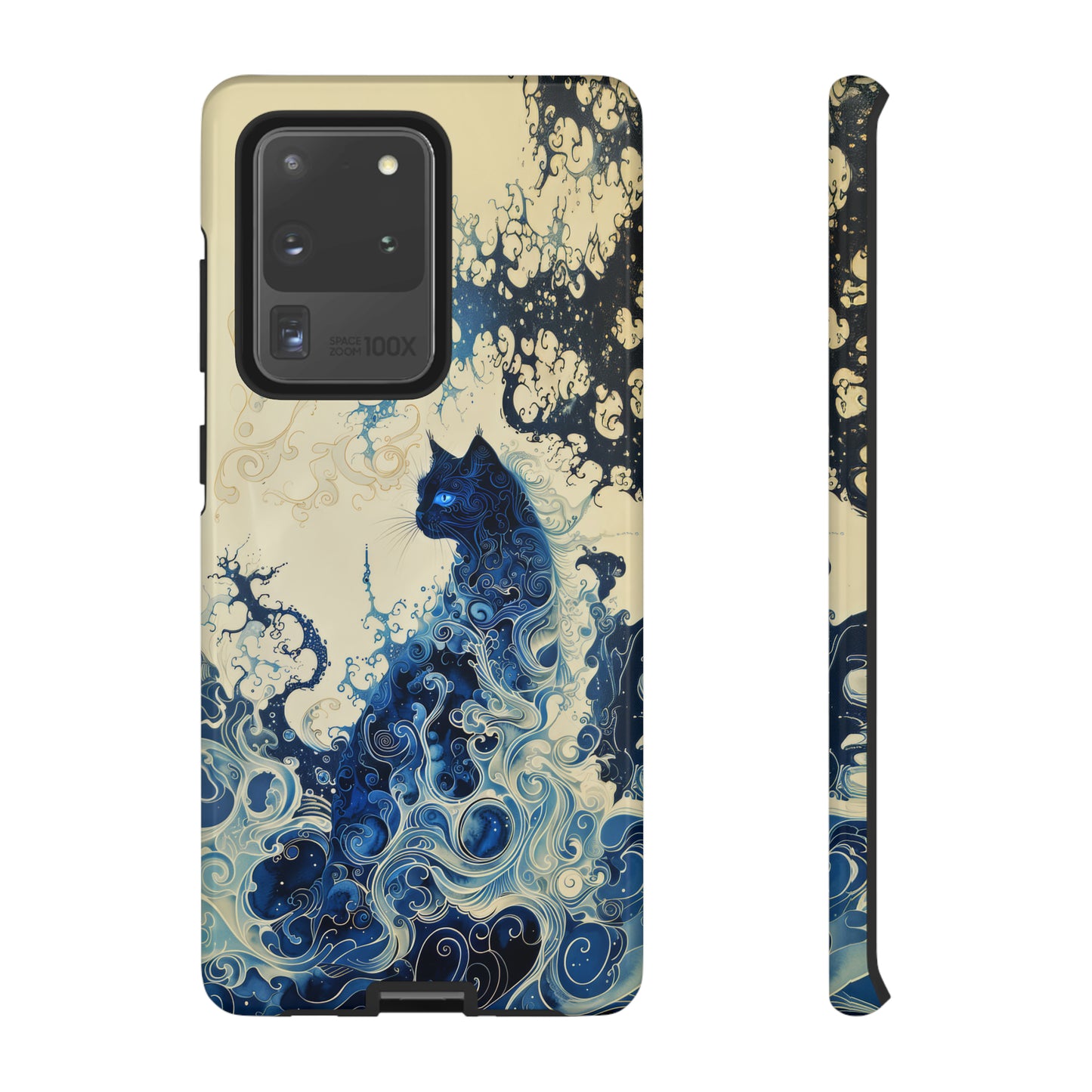 Black cat in smokeTough Cases