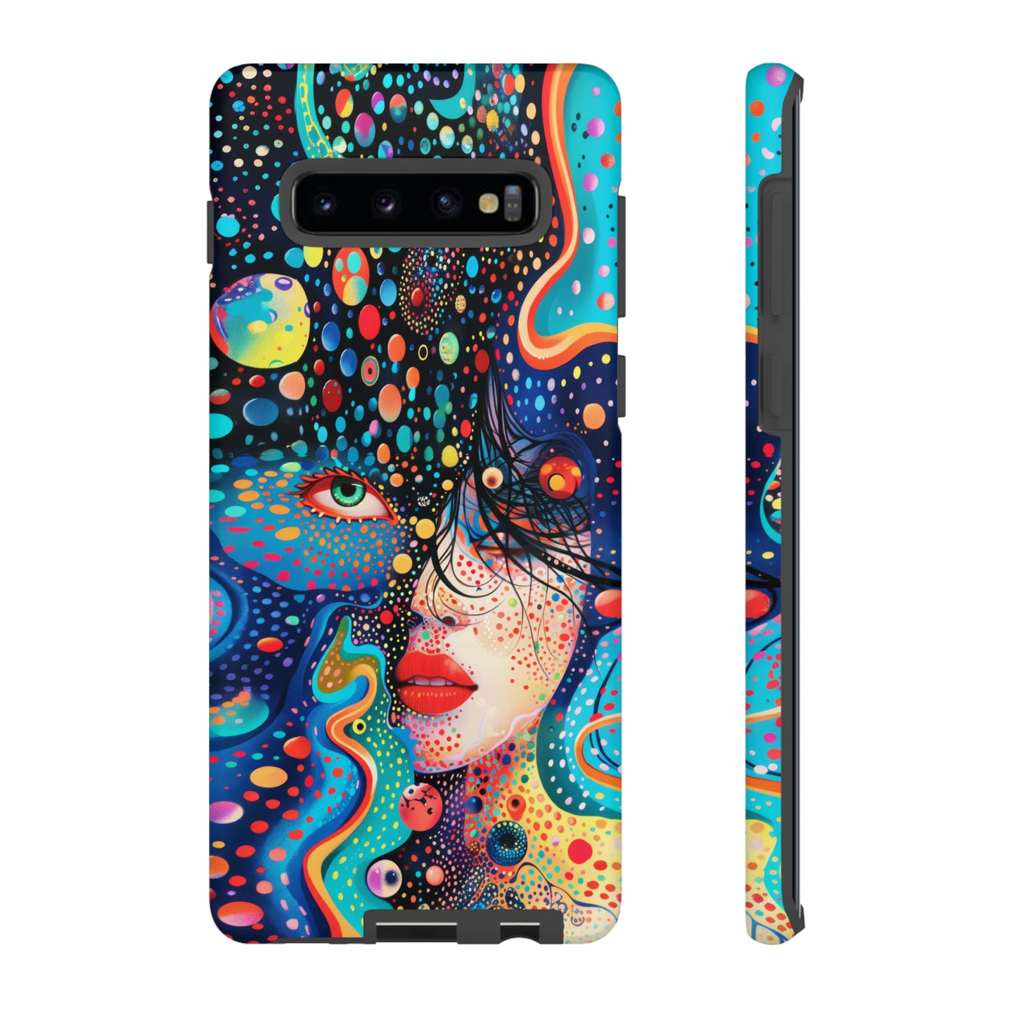 Phone Case, dream in color, Artistic design, Tough Case, Colorful whimsical flower design, iPhone 15, 14, 13, 12, 11, Samsung, Pixel